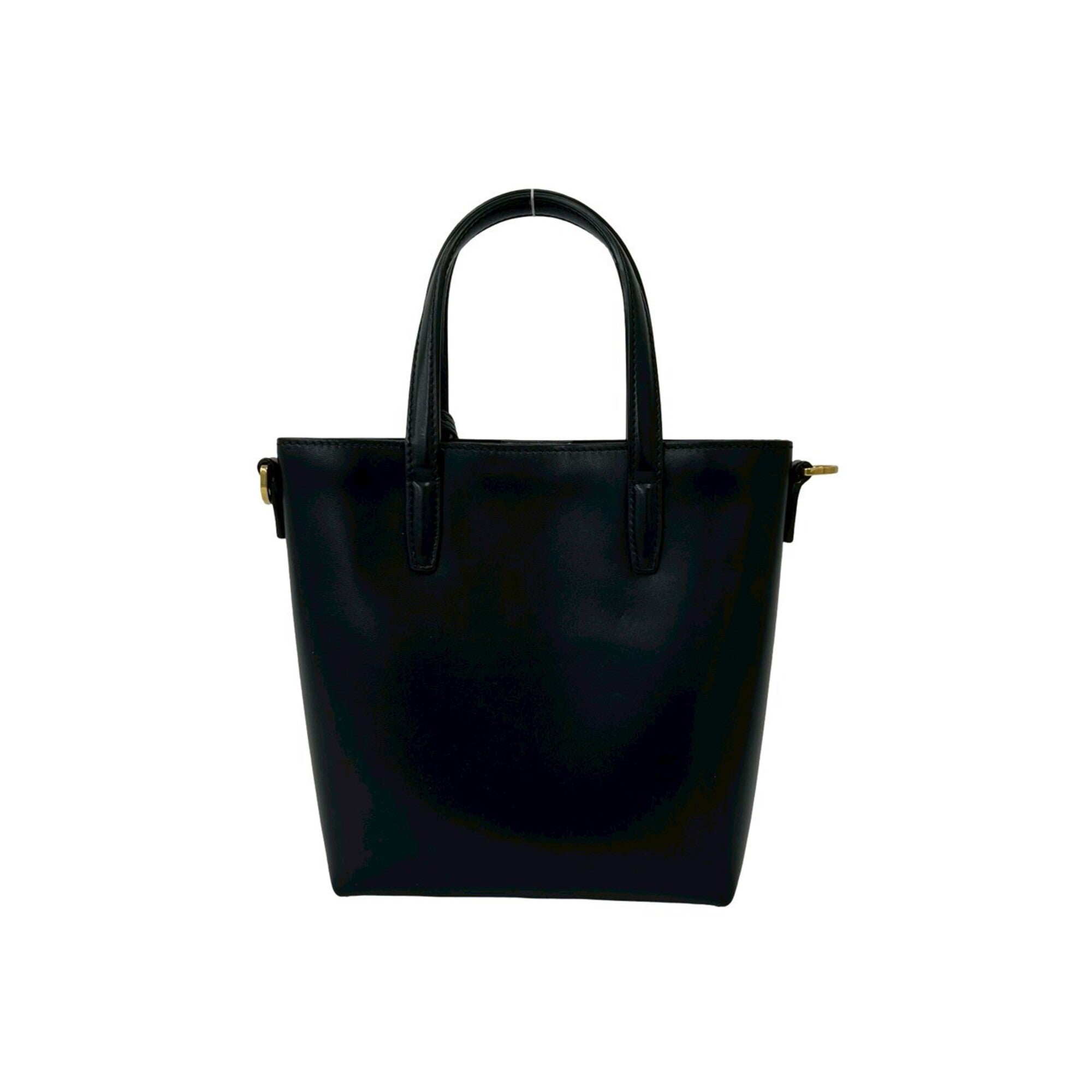 Saint Laurent Black Leather Handbag Shopping Bag Shoulder Bag (Pre-Owned)
