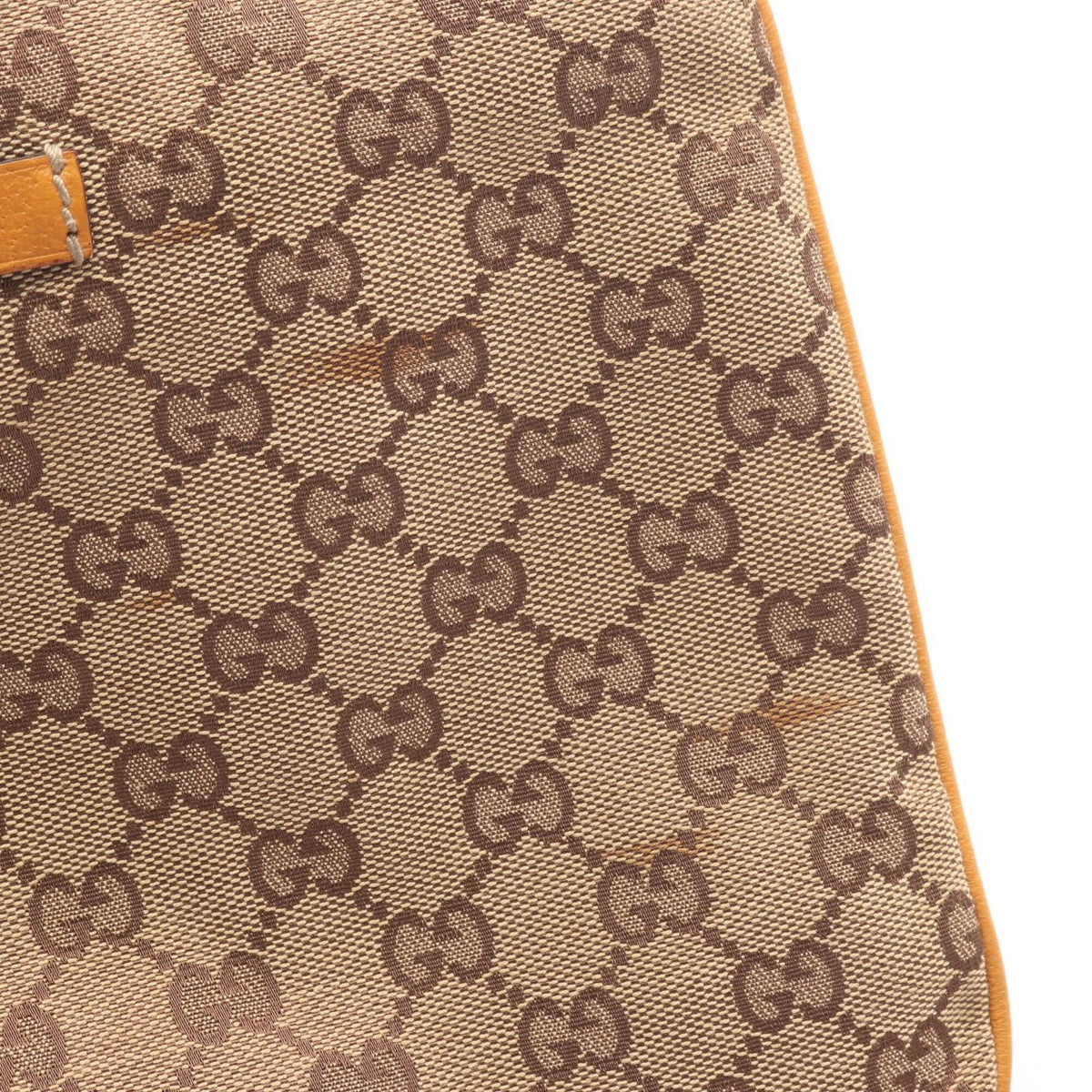 Gucci Gg Canvas Beige Yellow Gg Canvas Leather Handbag Shoulder Bag (Pre-Owned)