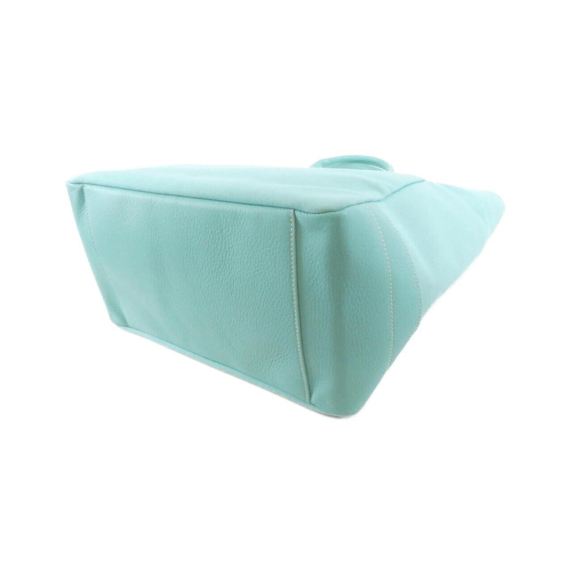 Tiffany Tiffany Blue Canvas Leather Handbag (Pre-Owned)