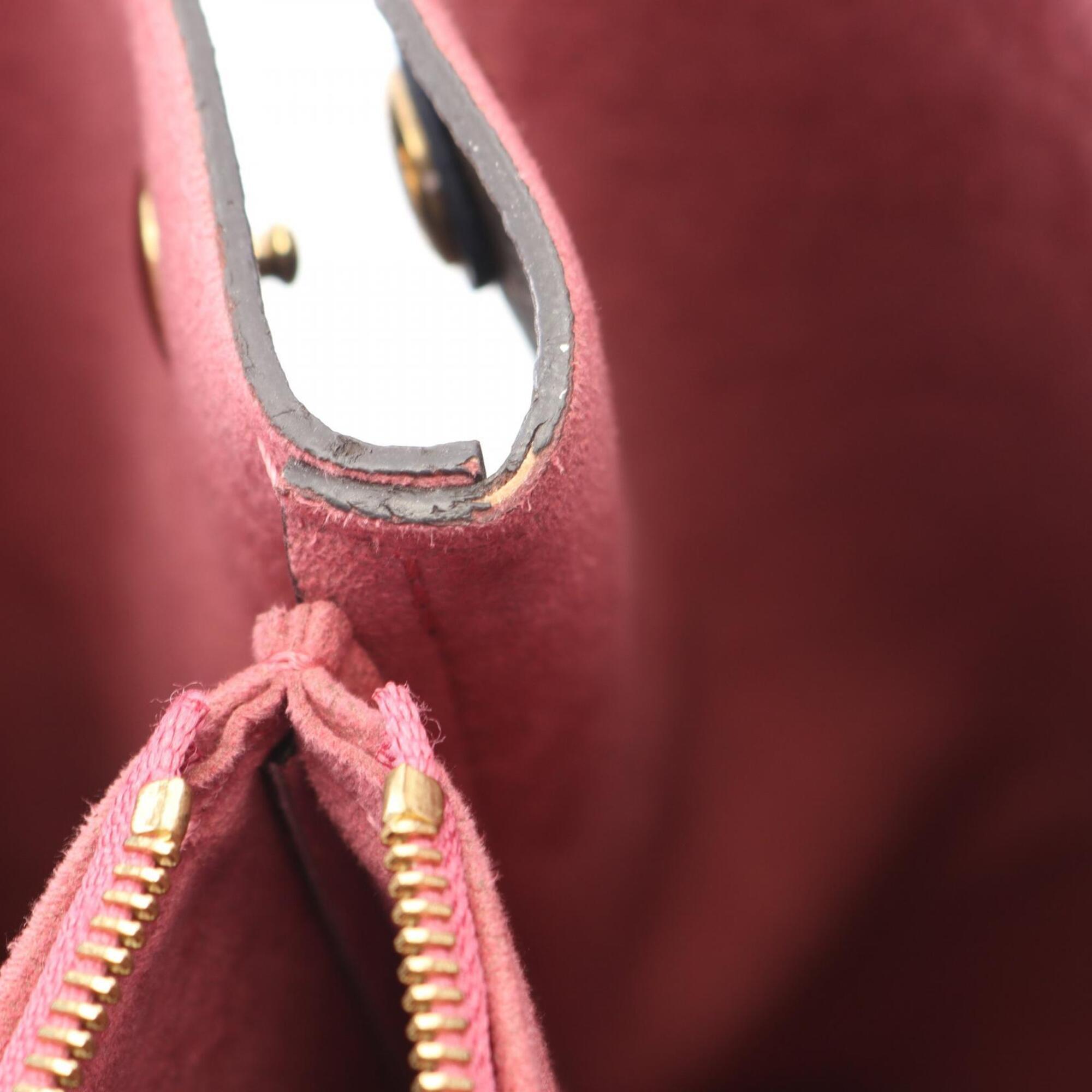 Louis Vuitton Bordeaux Bordeaux Brown Brown Navy Pvc Coated Canvas Leather Handbag (Pre-Owned)