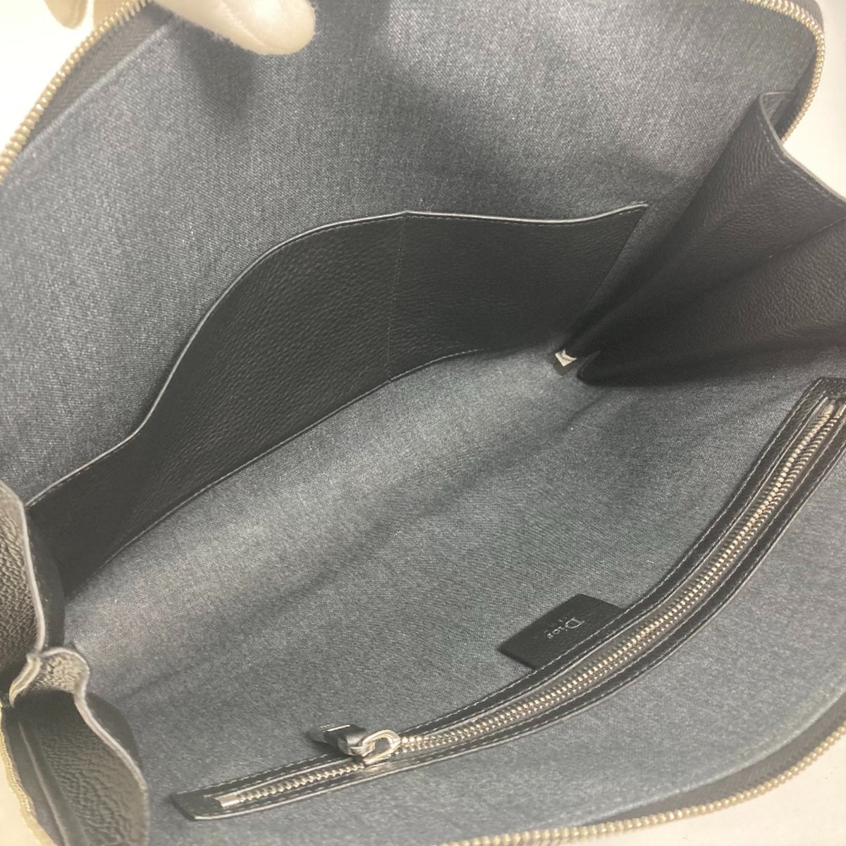 Dior Homme Black Leather Briefcase (Pre-Owned)