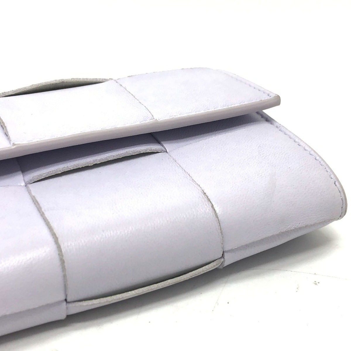 Bottega Veneta Purple Leather Long Wallet (Bi-Fold) (Pre-Owned)
