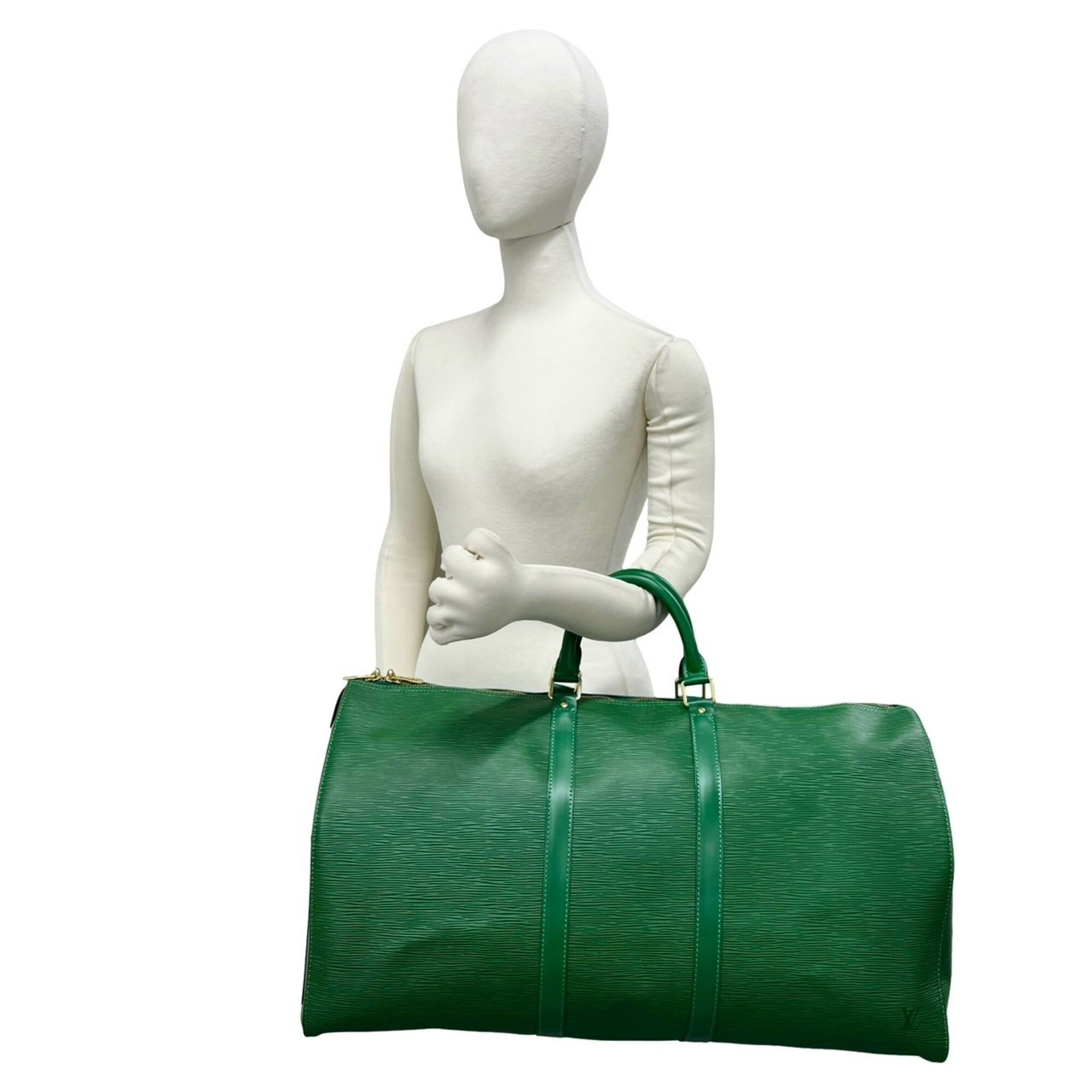 Louis Vuitton Green Leather Boston Bag (Pre-Owned)