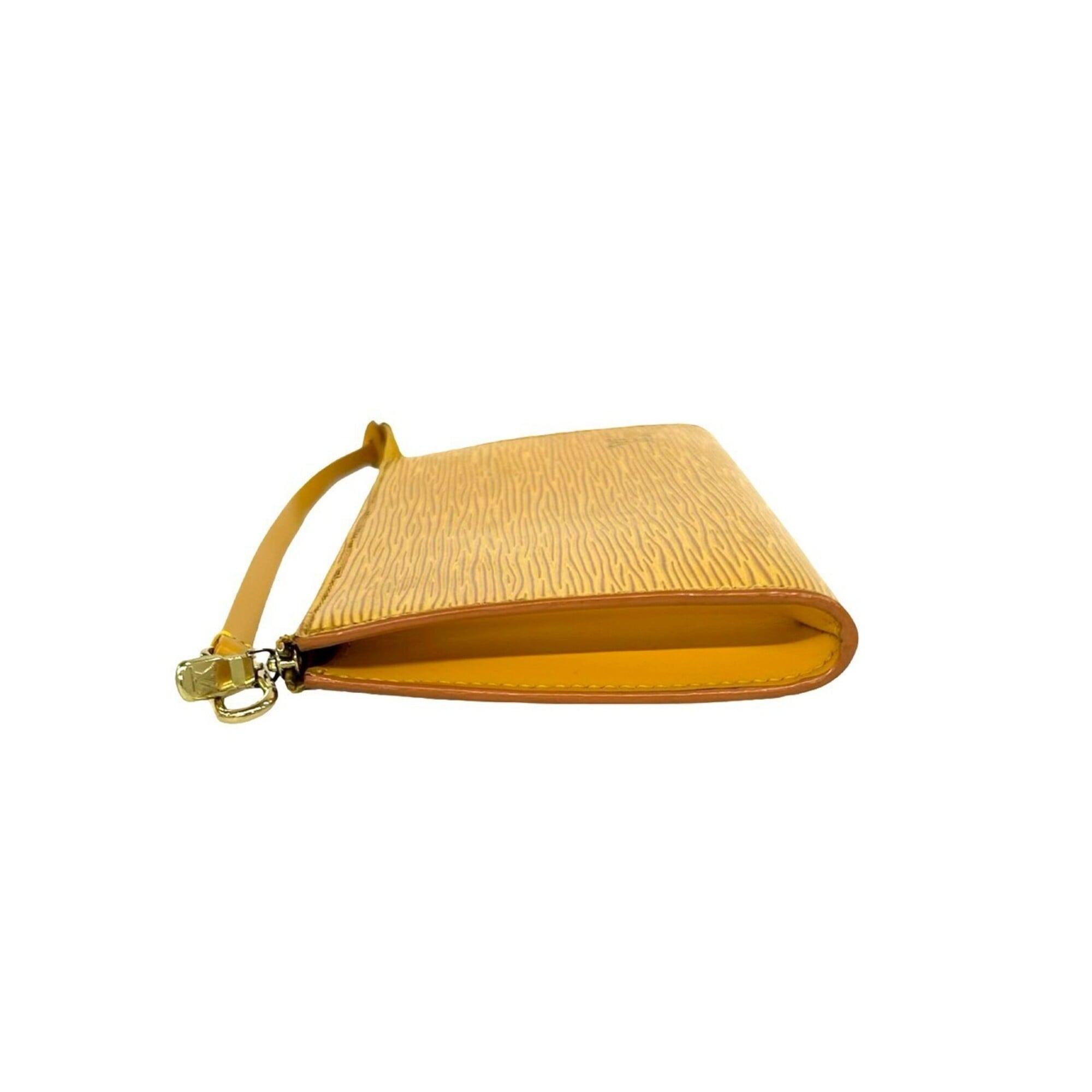 Louis Vuitton Yellow Leather Handbag Pochette (Pre-Owned)