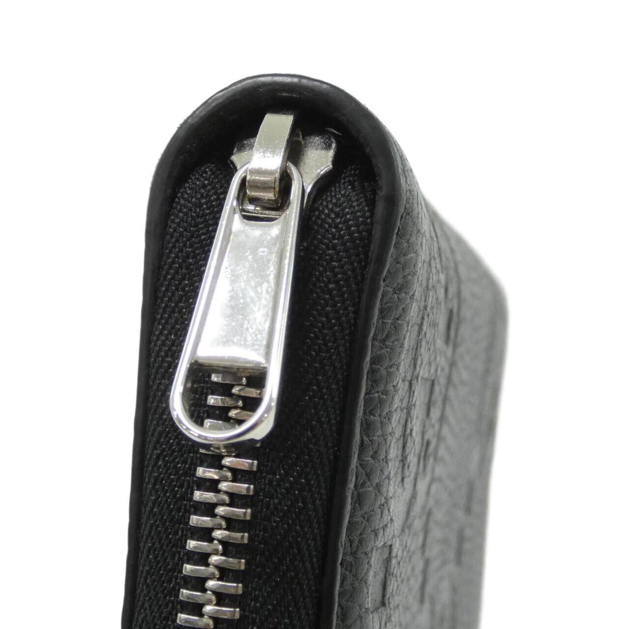 Gucci Black Gg Leather Long Wallet (Bi-Fold) (Pre-Owned)