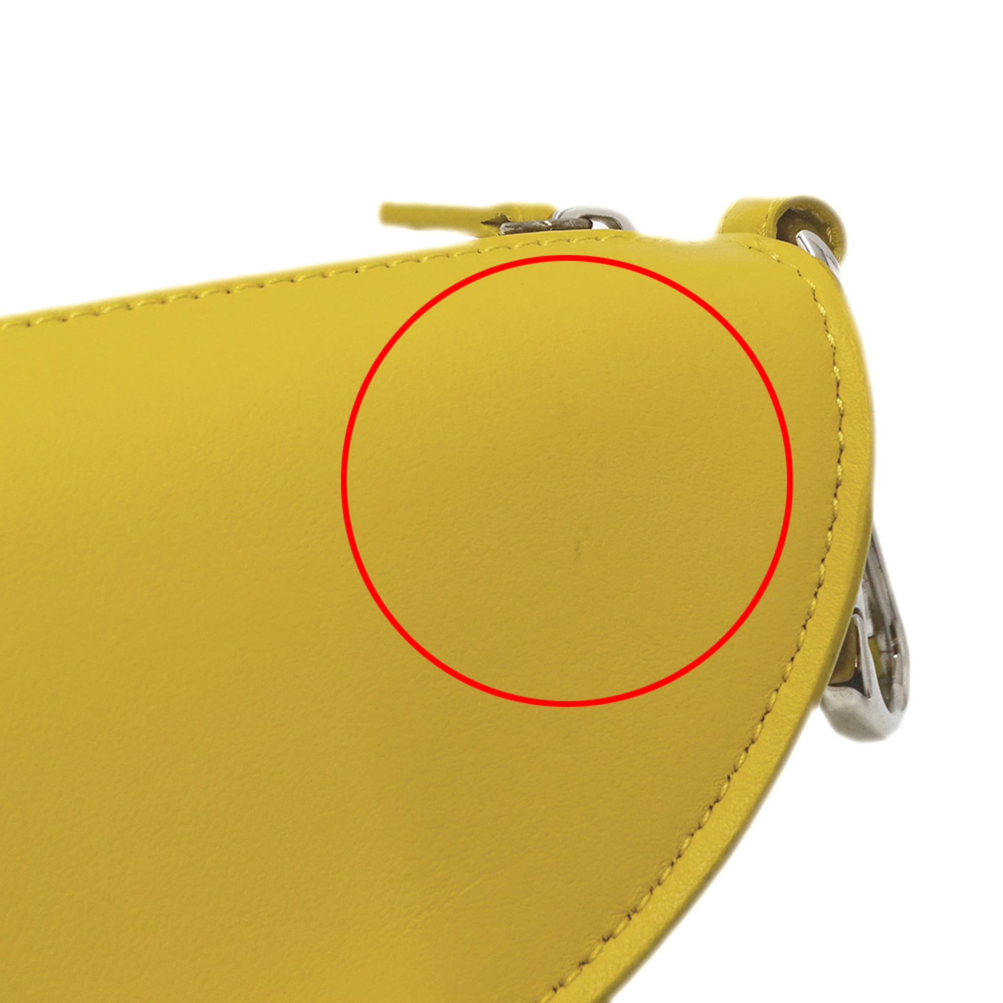 Fendi Yellow Leather Wool Handbag Pouch (Pre-Owned)
