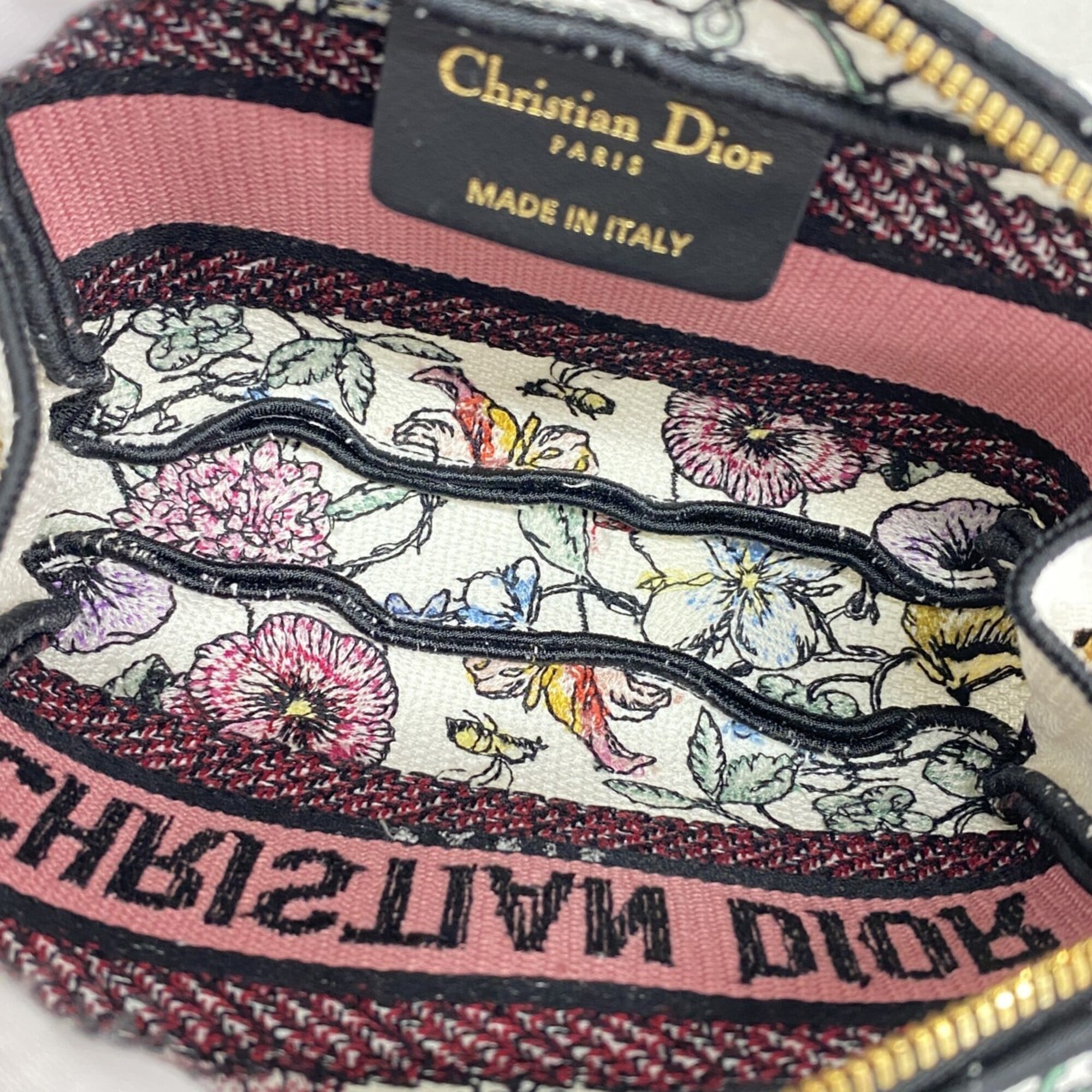 Christian Dior Multi-Color White Canvas Pouch (Pre-Owned)