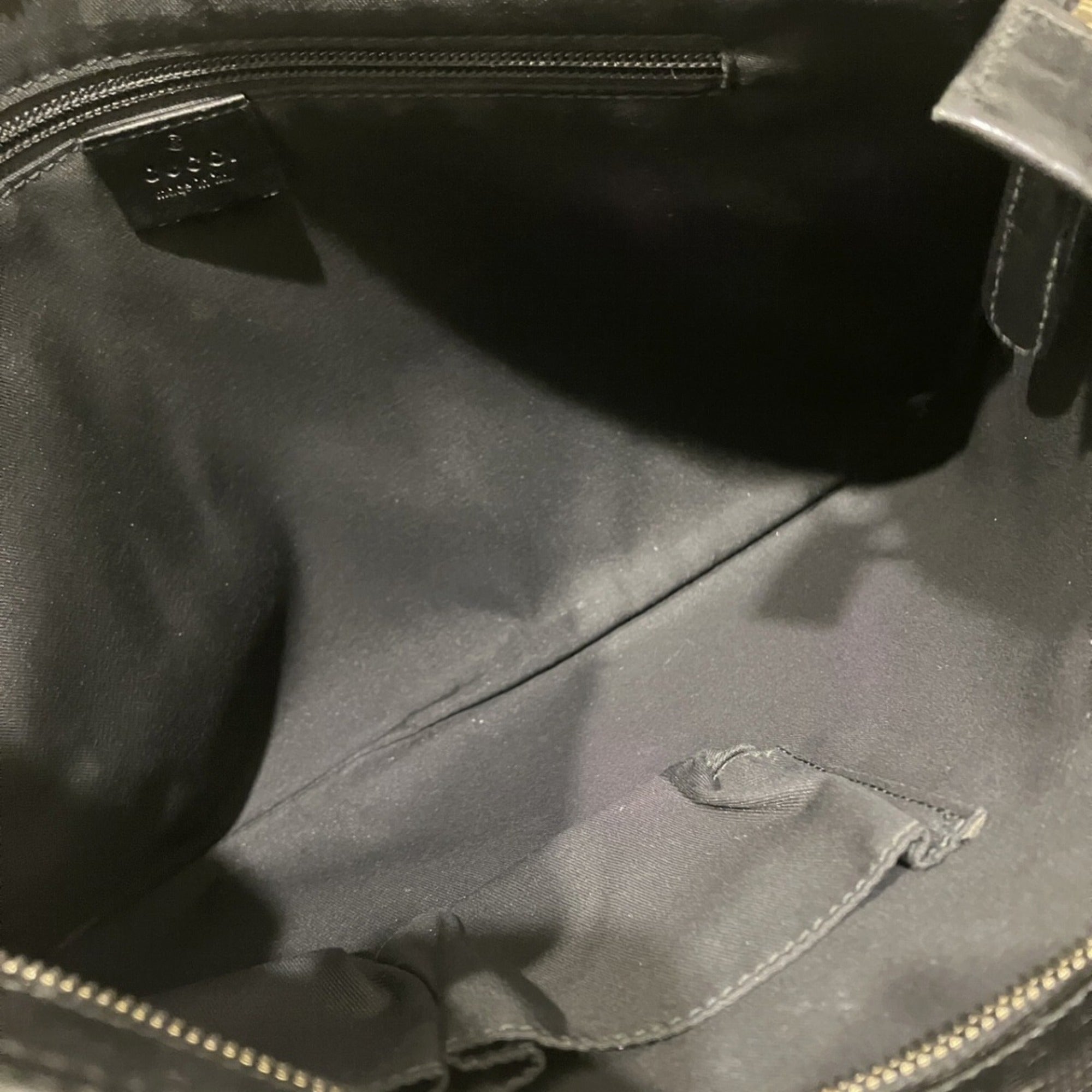 Gucci Black Gg Imprimé Shoulder Bag (Pre-Owned)