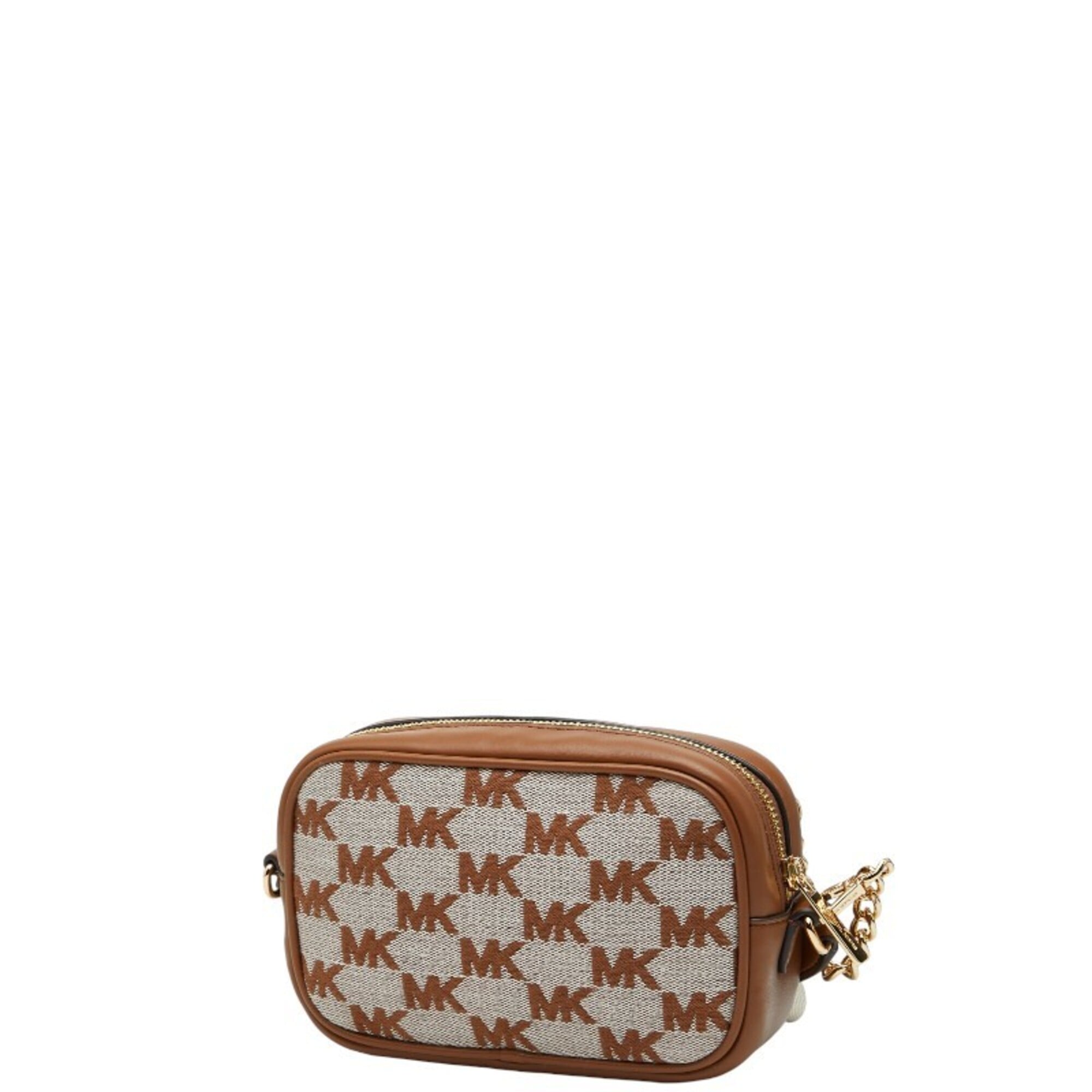 Michael Kors Brown Canvas Leather Pouch Shoulder Bag (Pre-Owned)