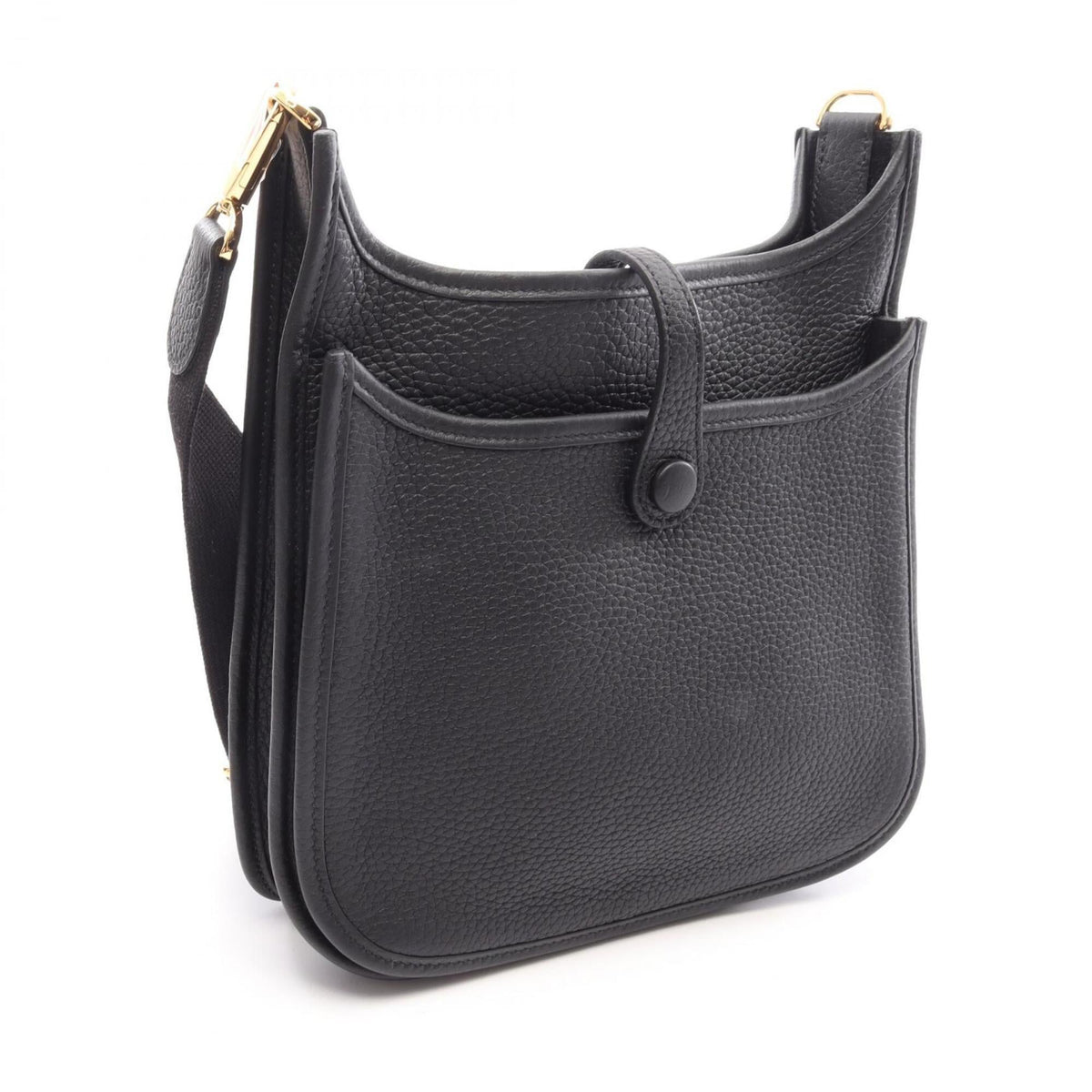Hermes Black Taurillon Clemence Leather Handbag Shoulder Bag (Pre-Owned)