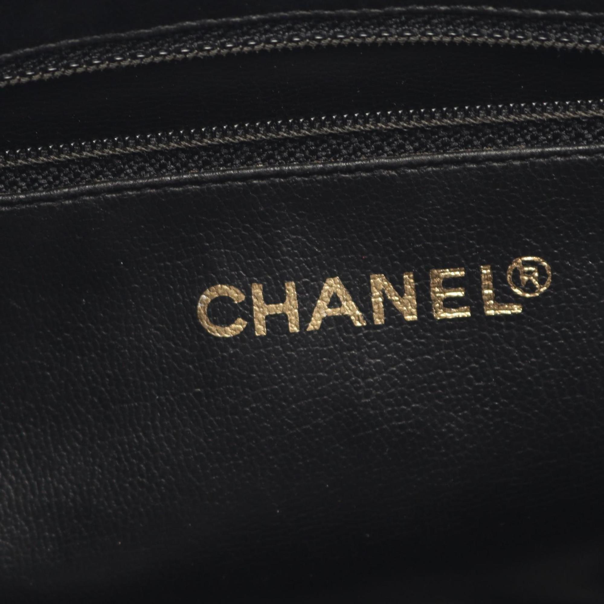 Chanel Black Leather Tote Bag (Pre-Owned)