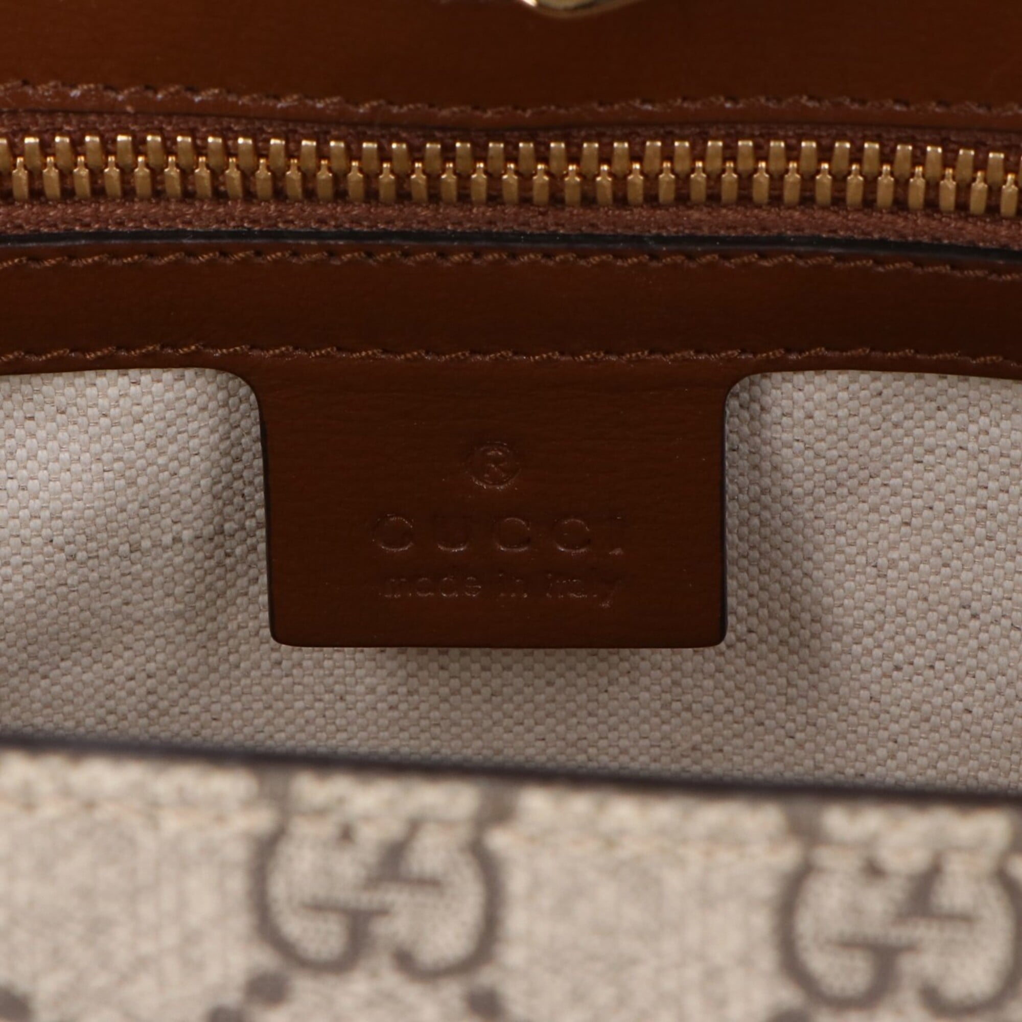 Gucci Beige Brown Pvc Tote Bag (Pre-Owned)