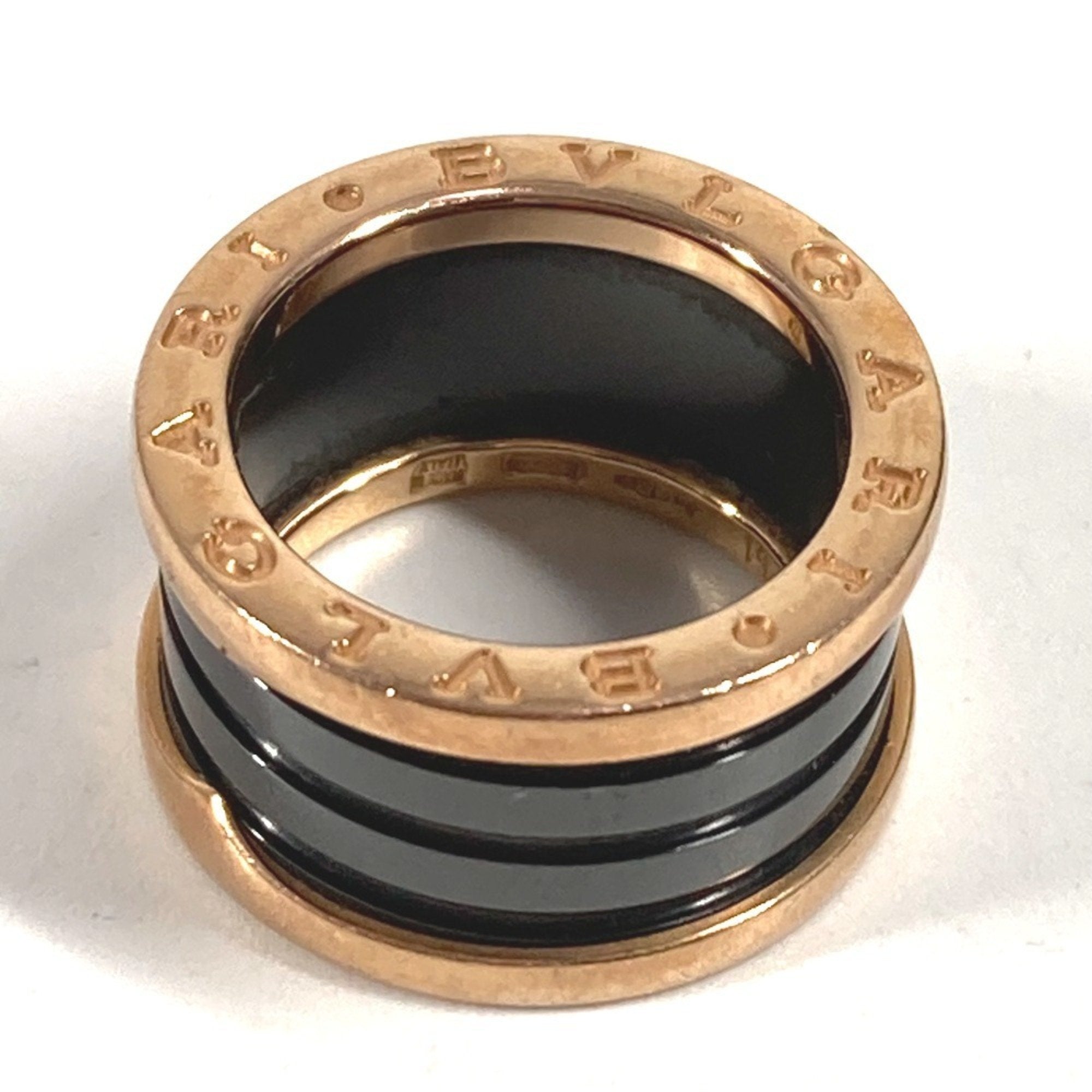 Bvlgari B.Zero1 Black Pink Ceramic Band Ring (Pre-Owned)