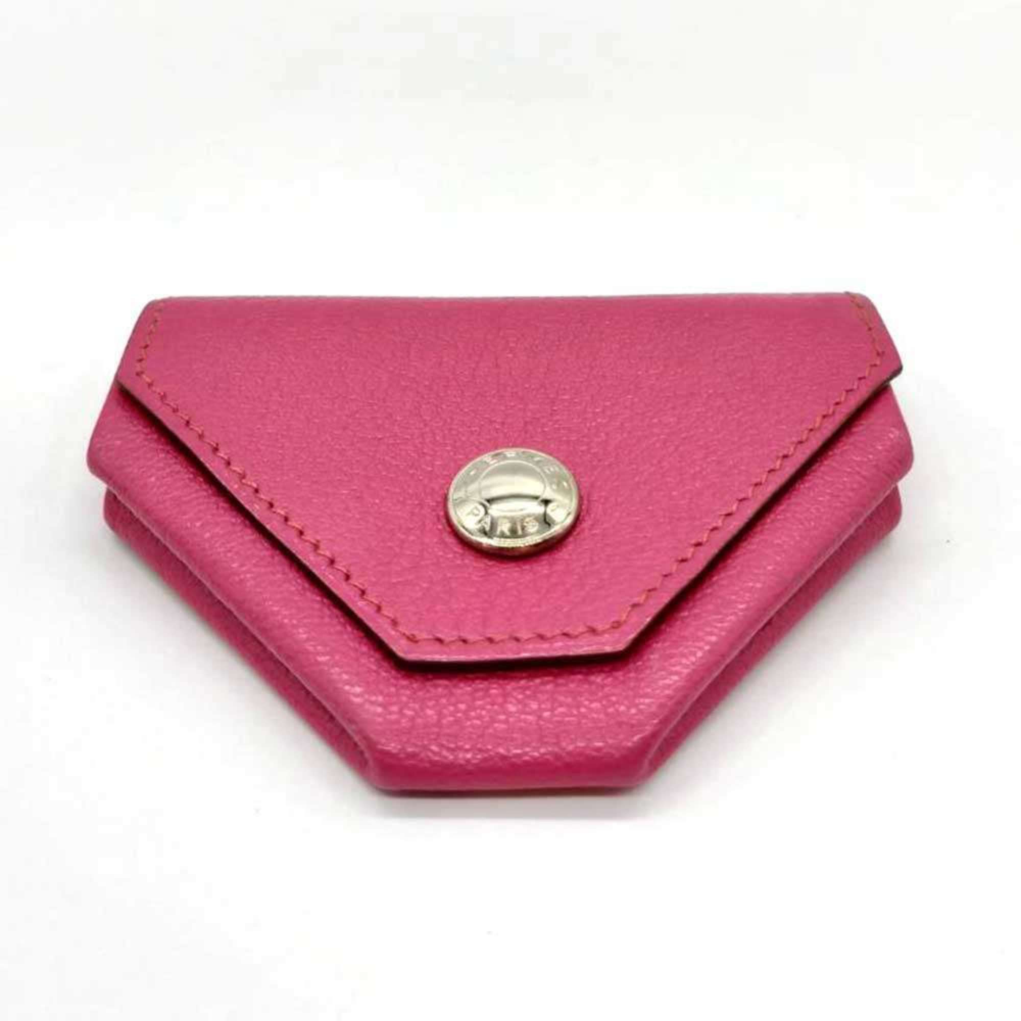 Hermes Pink Chevre Leather Coin Purse/Coin Case (Pre-Owned)