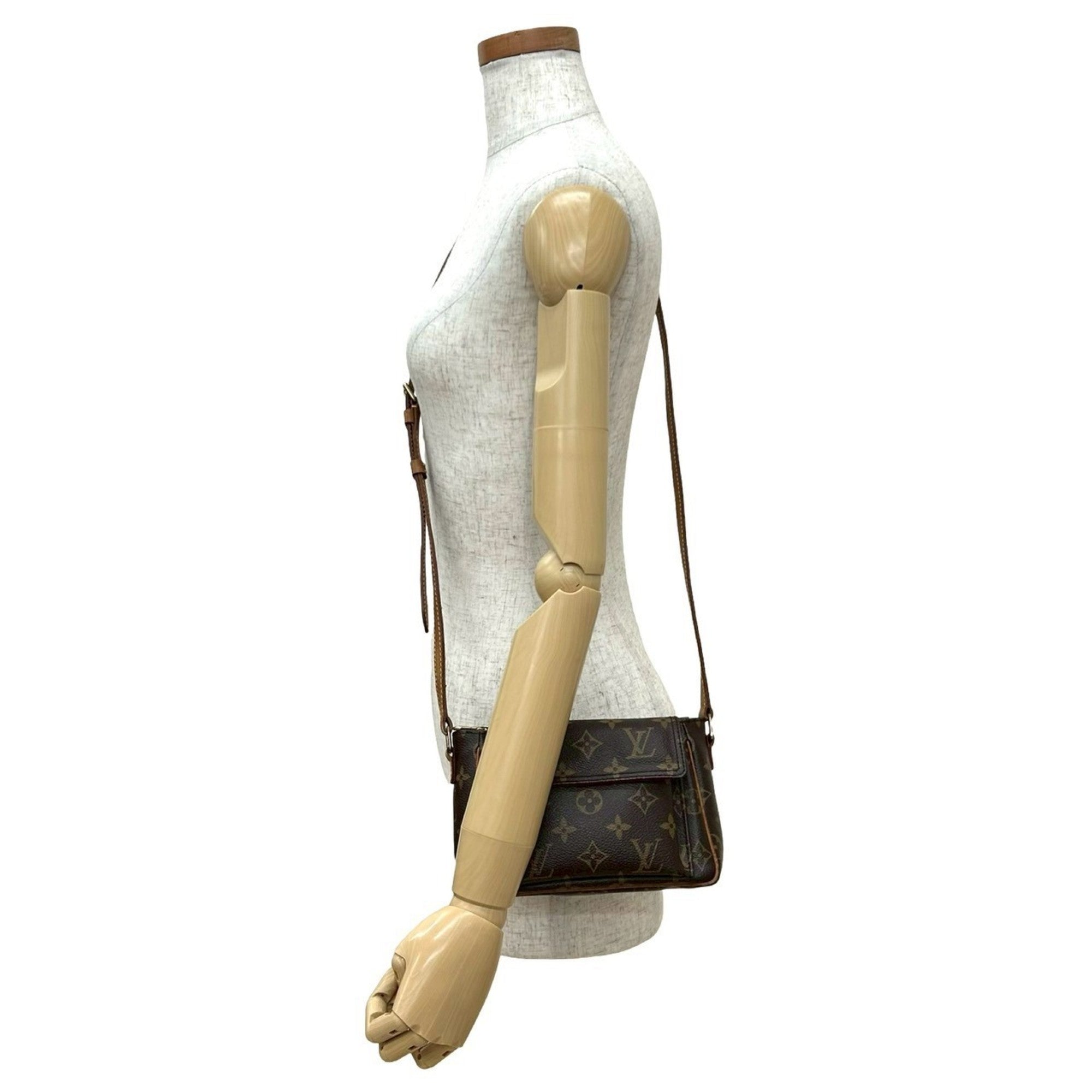 Louis Vuitton Brown Leather Pvc Pochette Shoulder Bag (Pre-Owned)