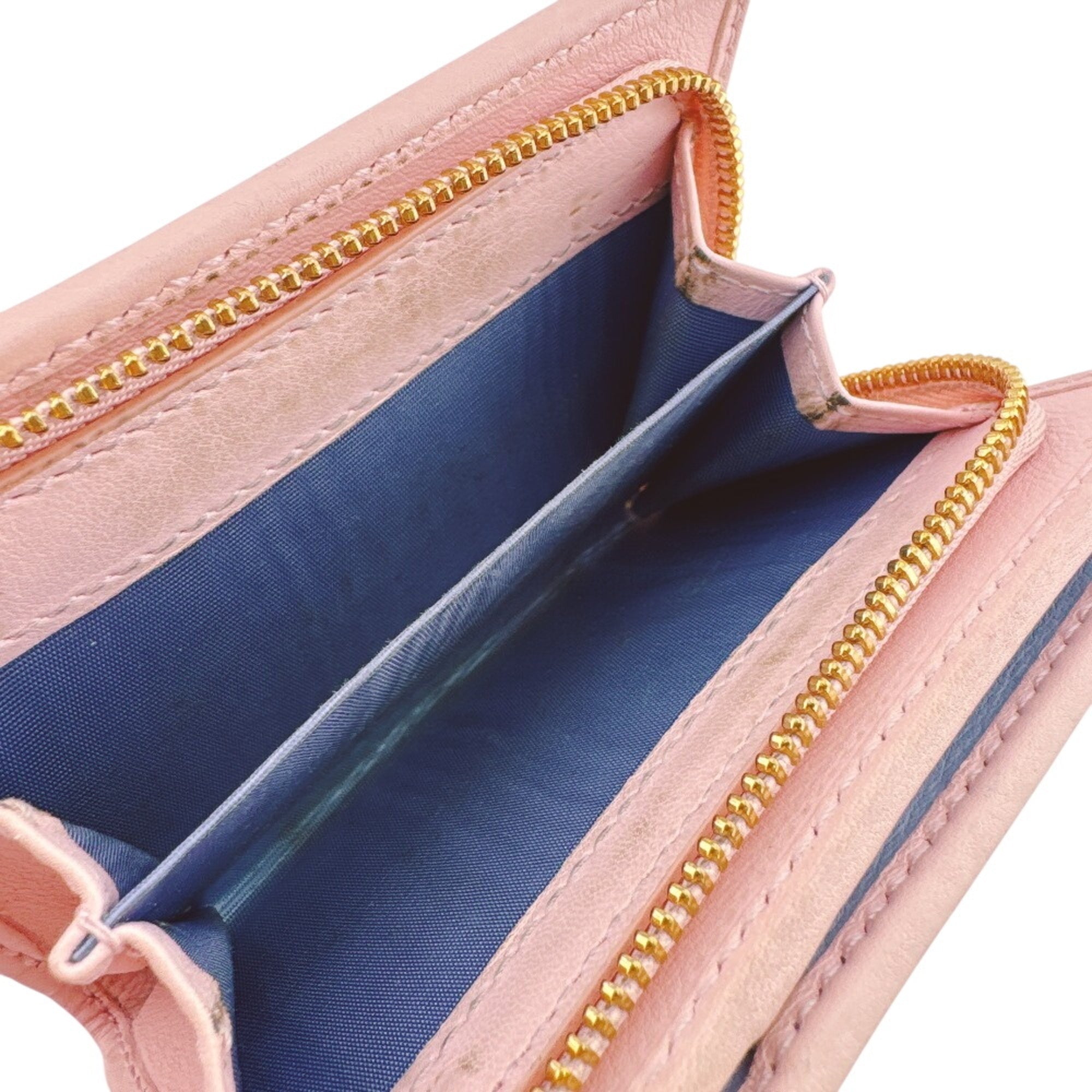 Gucci Blue Pink Leather Wallet (Bi-Fold) (Pre-Owned)