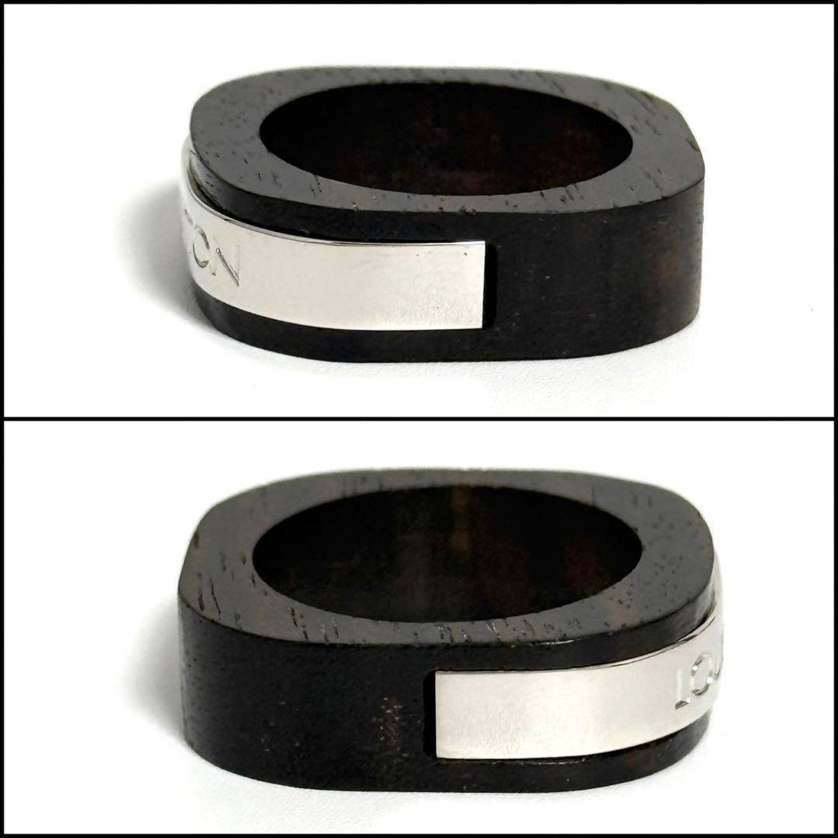Louis Vuitton Metal Wood Band Ring (Pre-Owned)