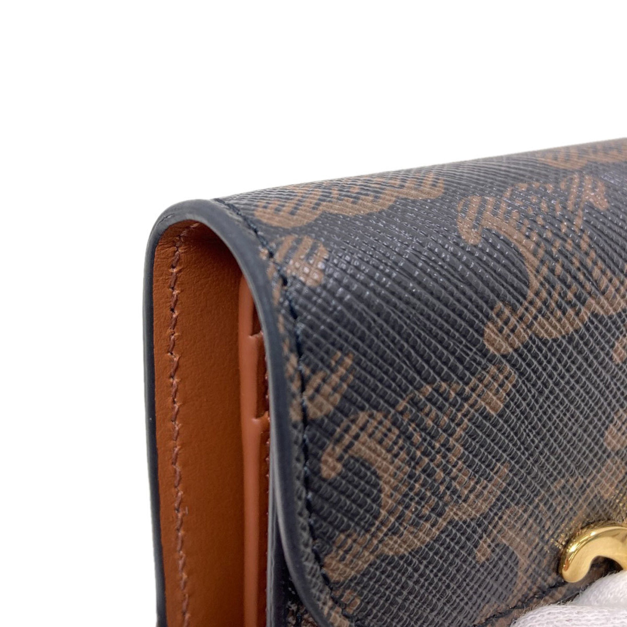 Celine Dark Brown Leather Wallet (Bi-Fold) (Pre-Owned)