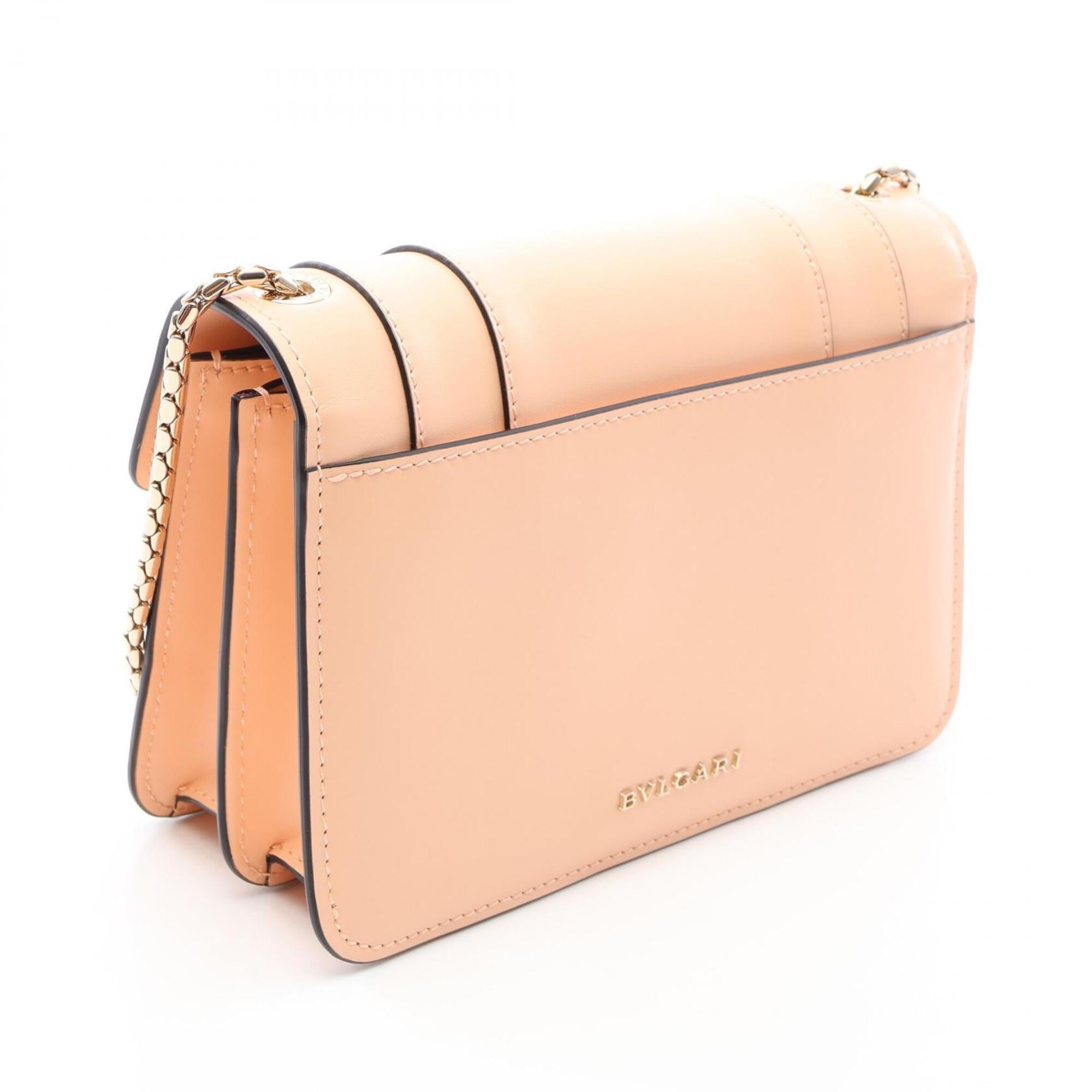 Bvlgari Beige Leather Handbag Shoulder Bag (Pre-Owned)