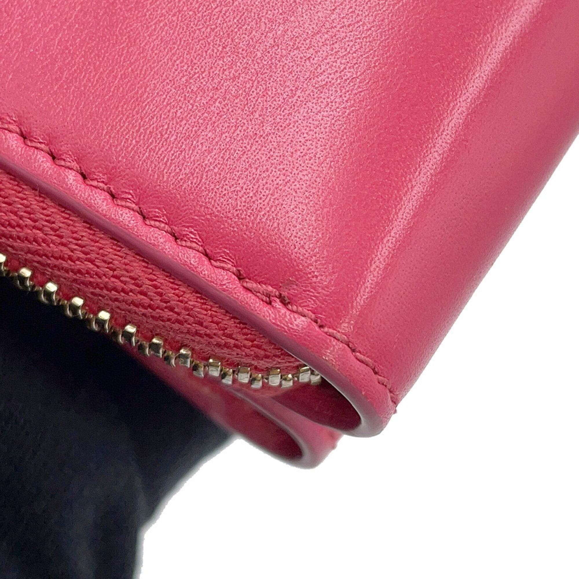 Gucci Bamboo Pink Leather Wallet (Bi-Fold) (Pre-Owned)