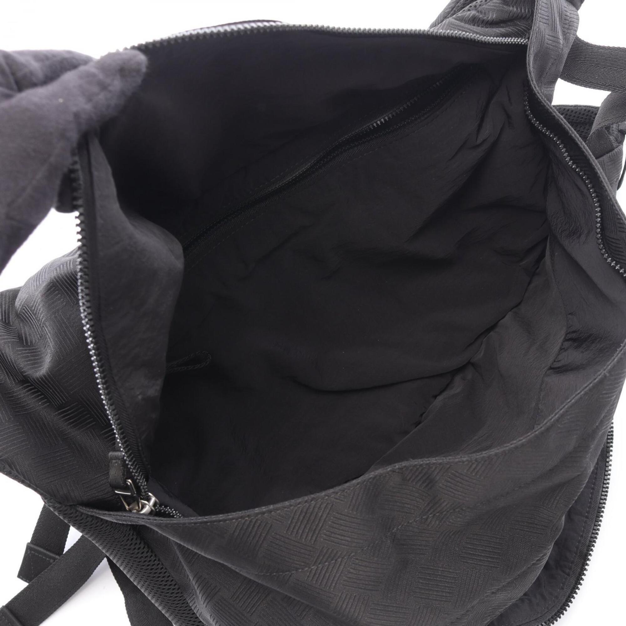Bottega Veneta Black Nylon Backpack Handbag (Pre-Owned)