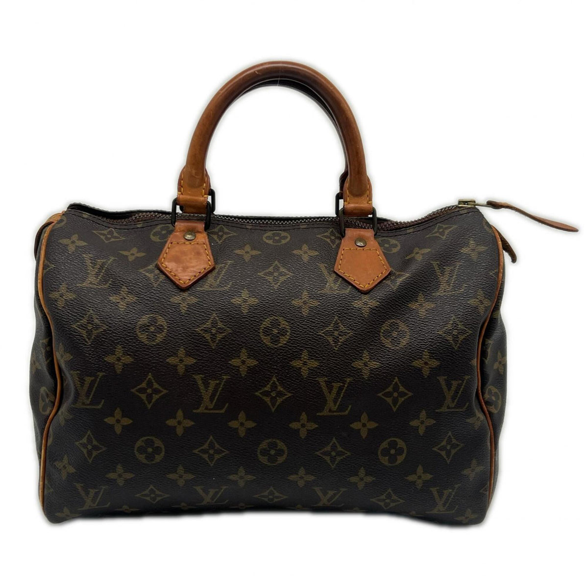 Louis Vuitton Beige Blue Brown Monogram Coated Canvas Leather Handbag (Pre-Owned)