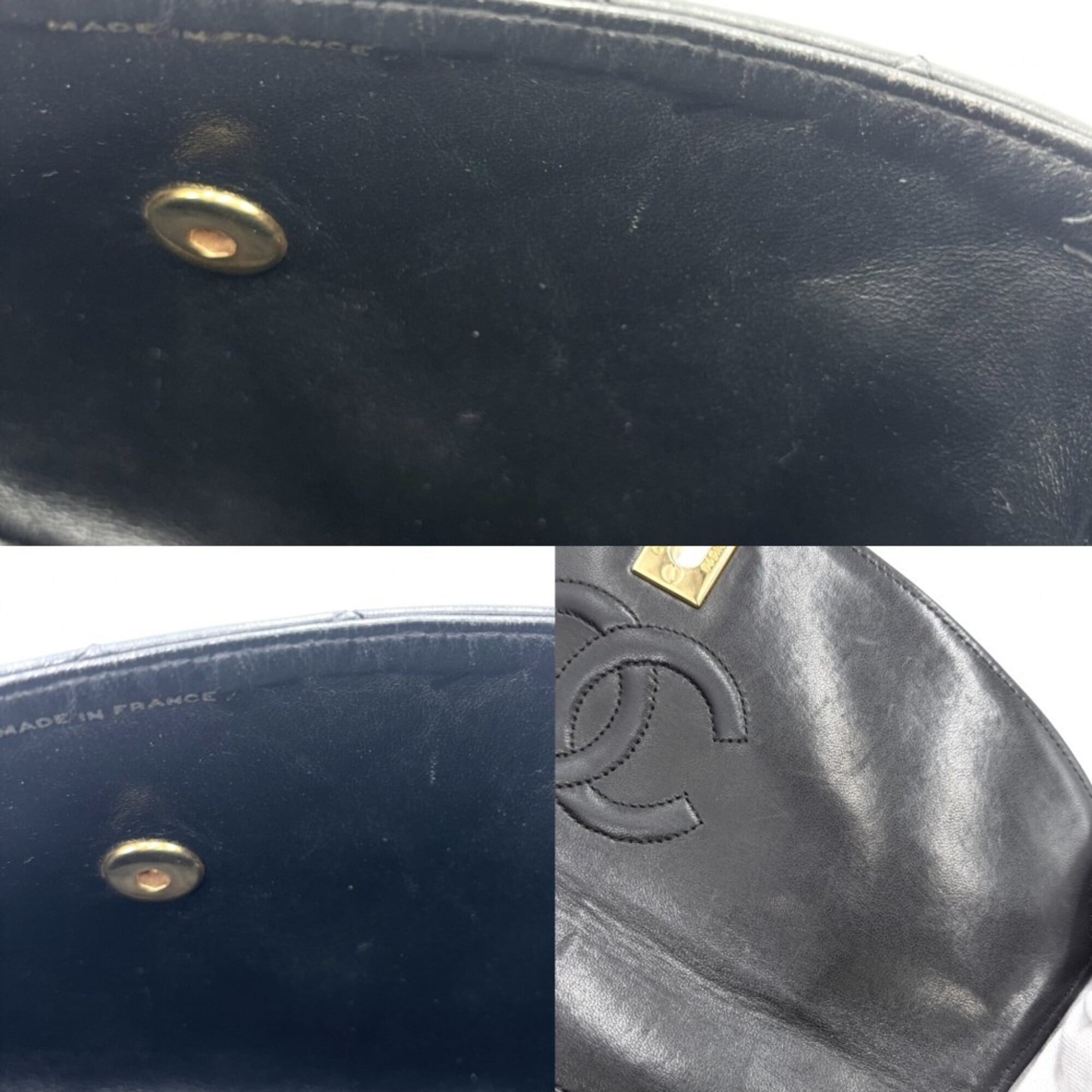 Chanel Matelasse Black Leather Shoulder Bag (Pre-Owned)