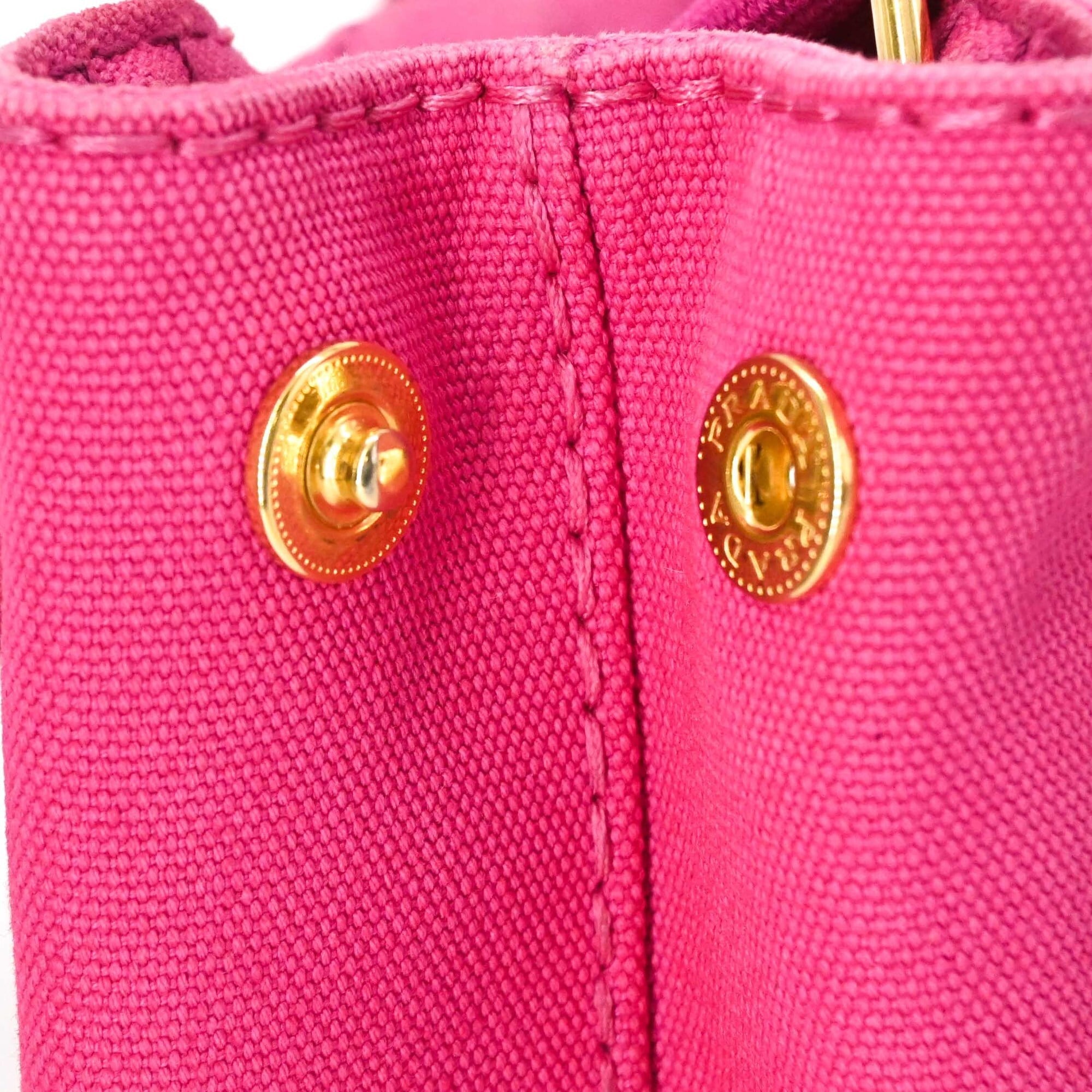 Prada Pink Canvas Handbag Shoulder Bag (Pre-Owned)