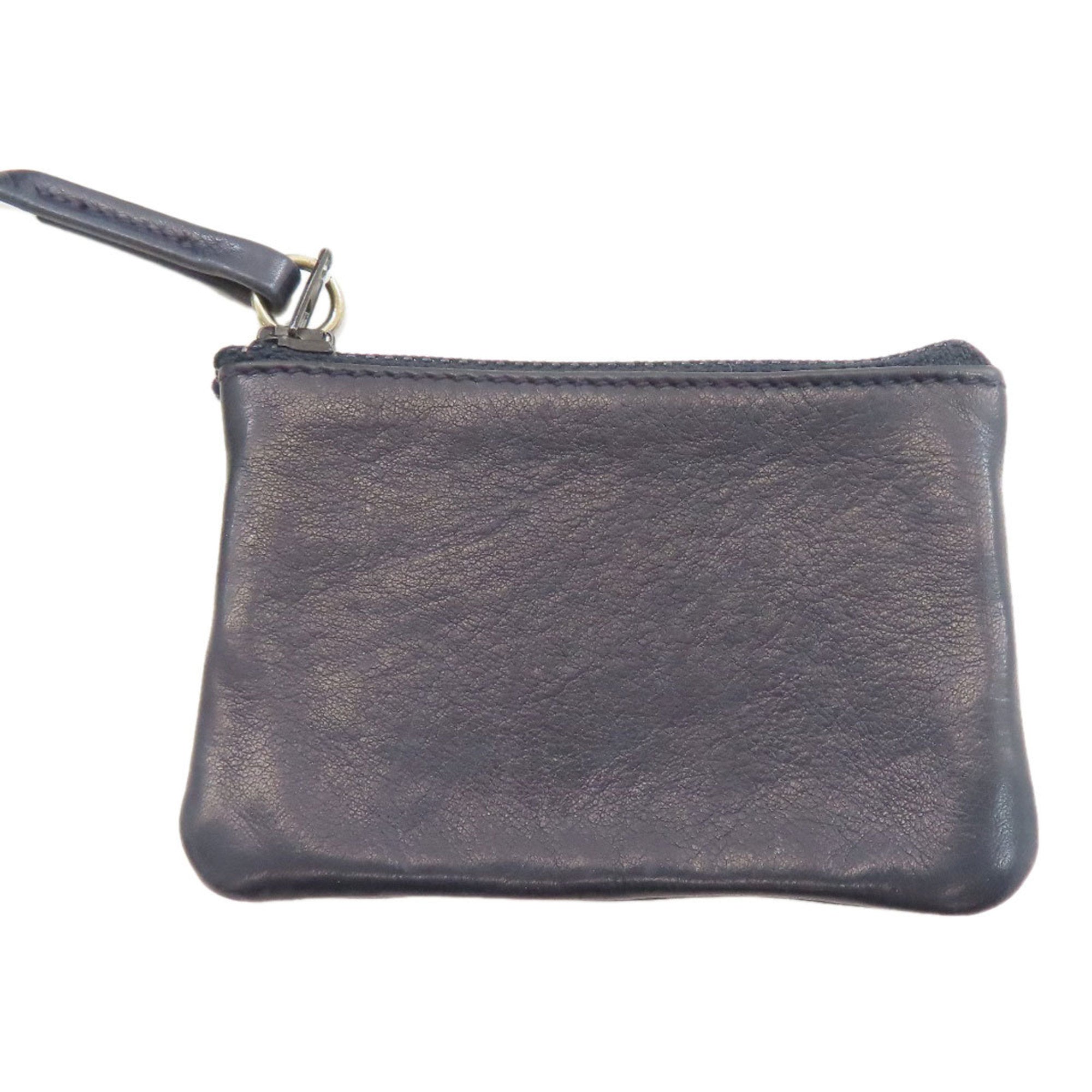 Chanel Navy Leather Pouch Shoulder Bag (Pre-Owned)