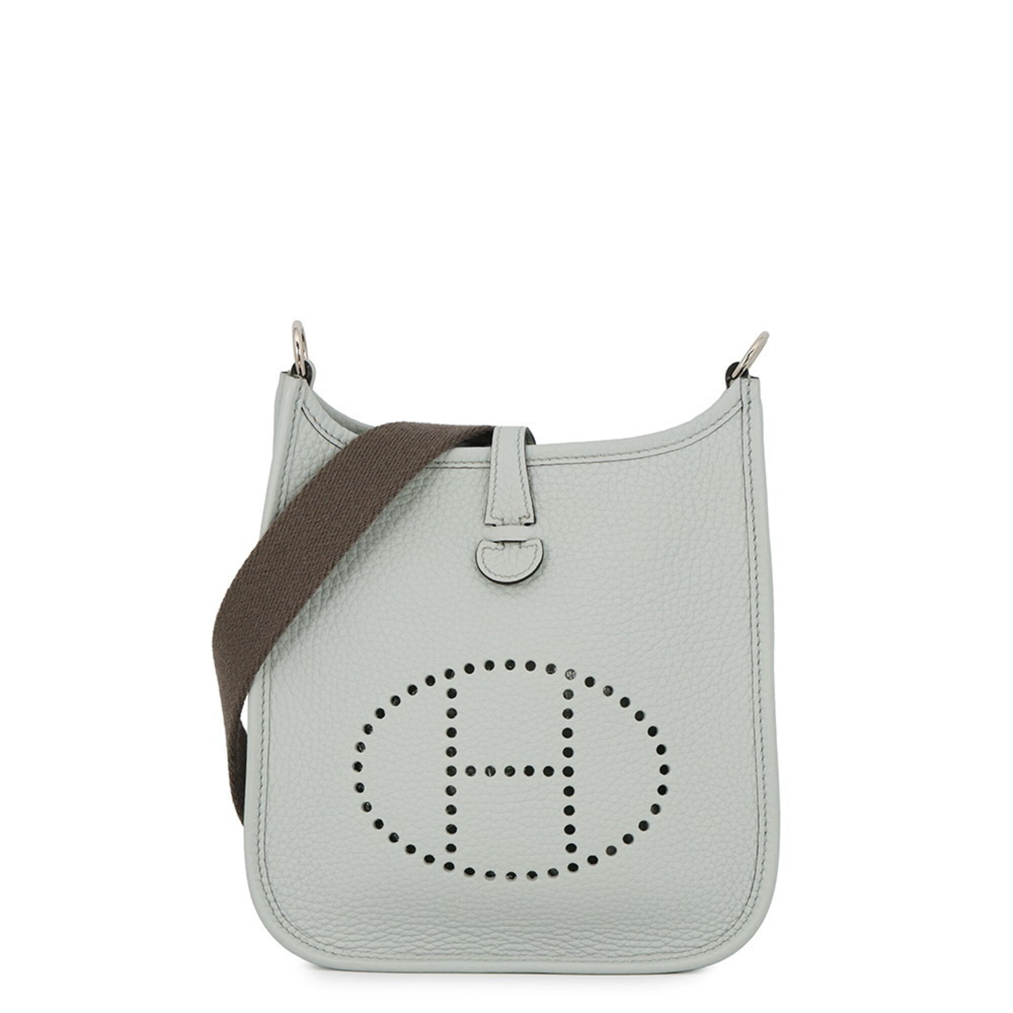 Hermes Evelyne Etain Taurillon Clemence Leather Handbag Shoulder Bag (Pre-Owned)