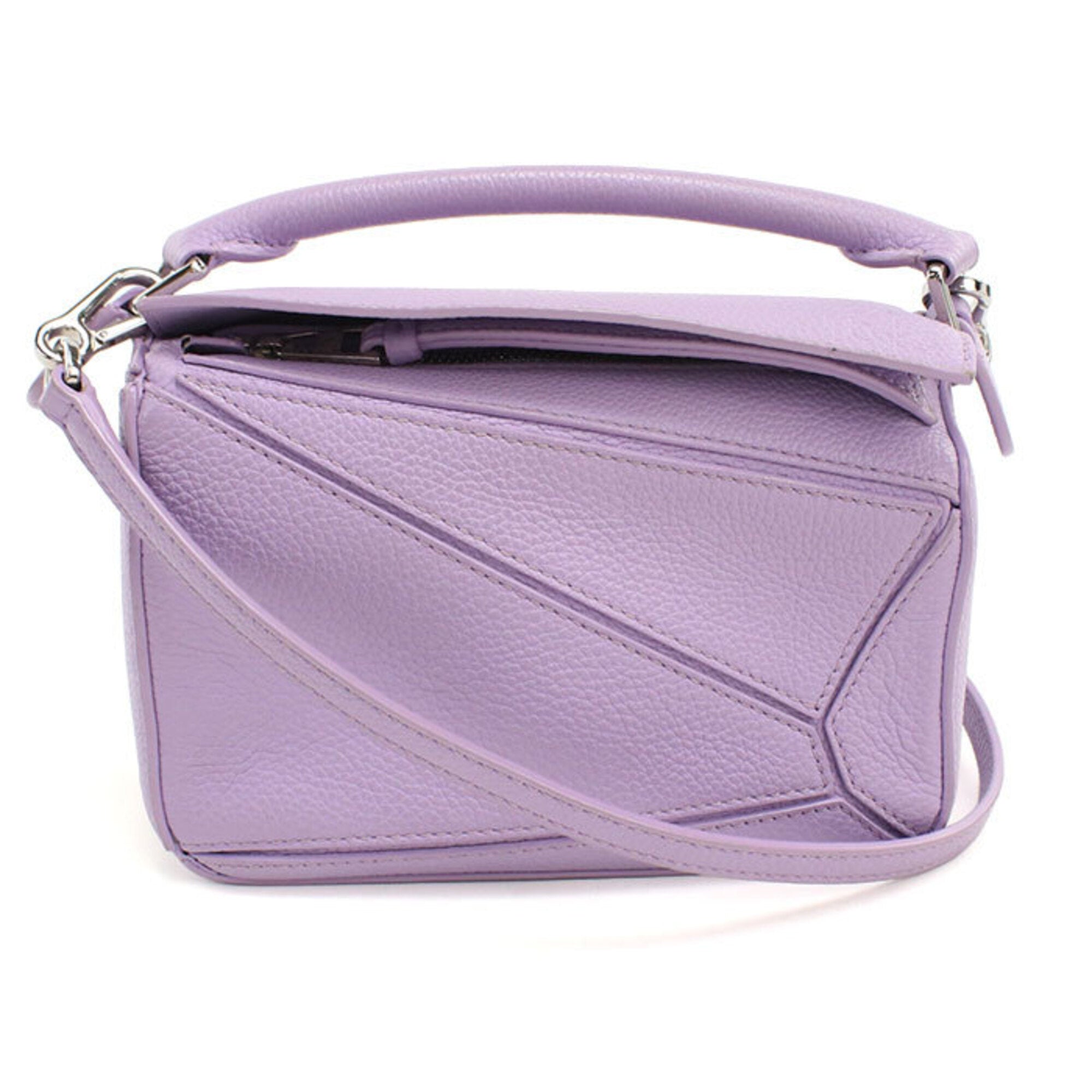 Loewe Purple Leather Handbag (Pre-Owned)