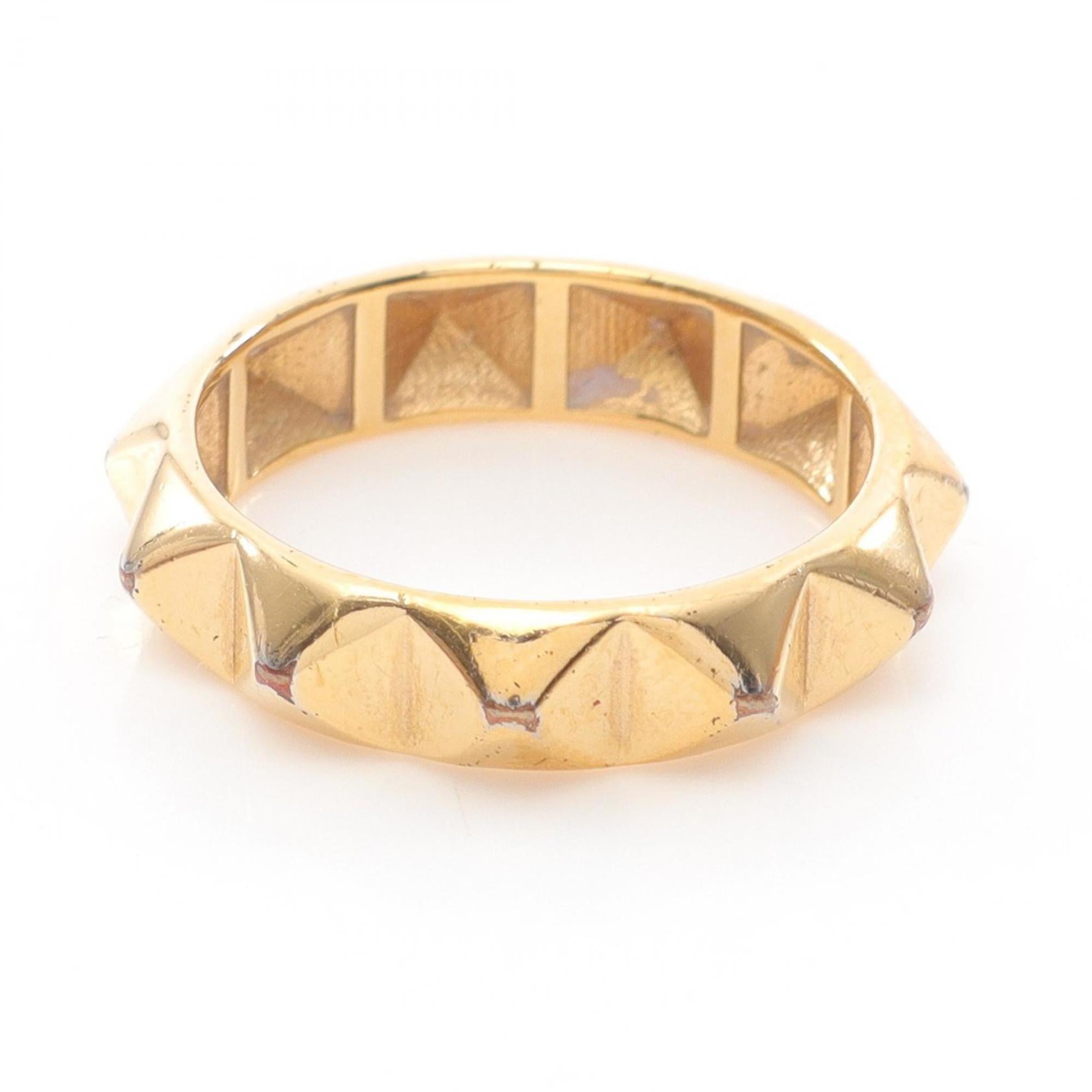 Valentino Gold Gold Plating Band Ring (Pre-Owned)