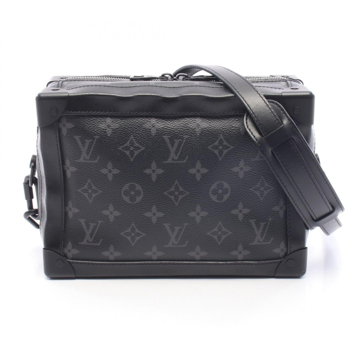 Louis Vuitton Black Coated Canvas Monogram Eclipse Leather Handbag Shoulder Bag (Pre-Owned)