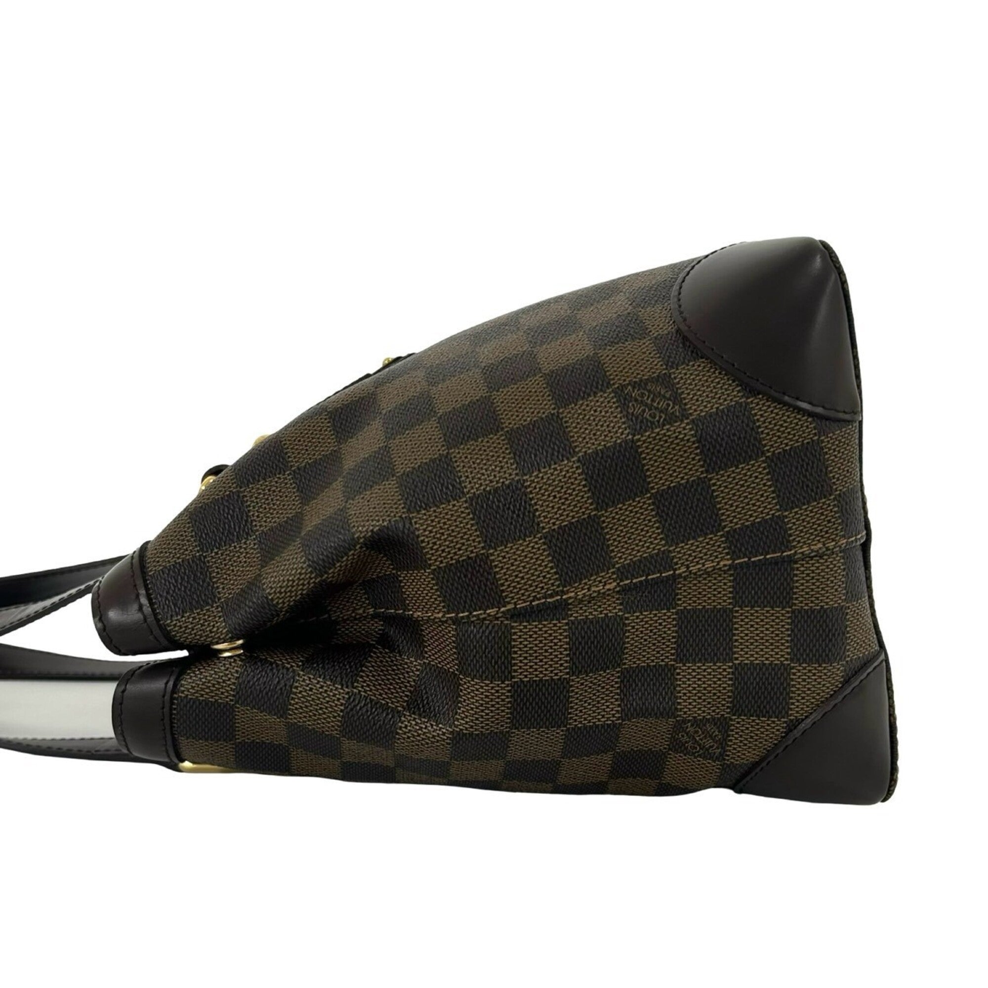 Louis Vuitton Brown Leather Pvc Handbag (Pre-Owned)