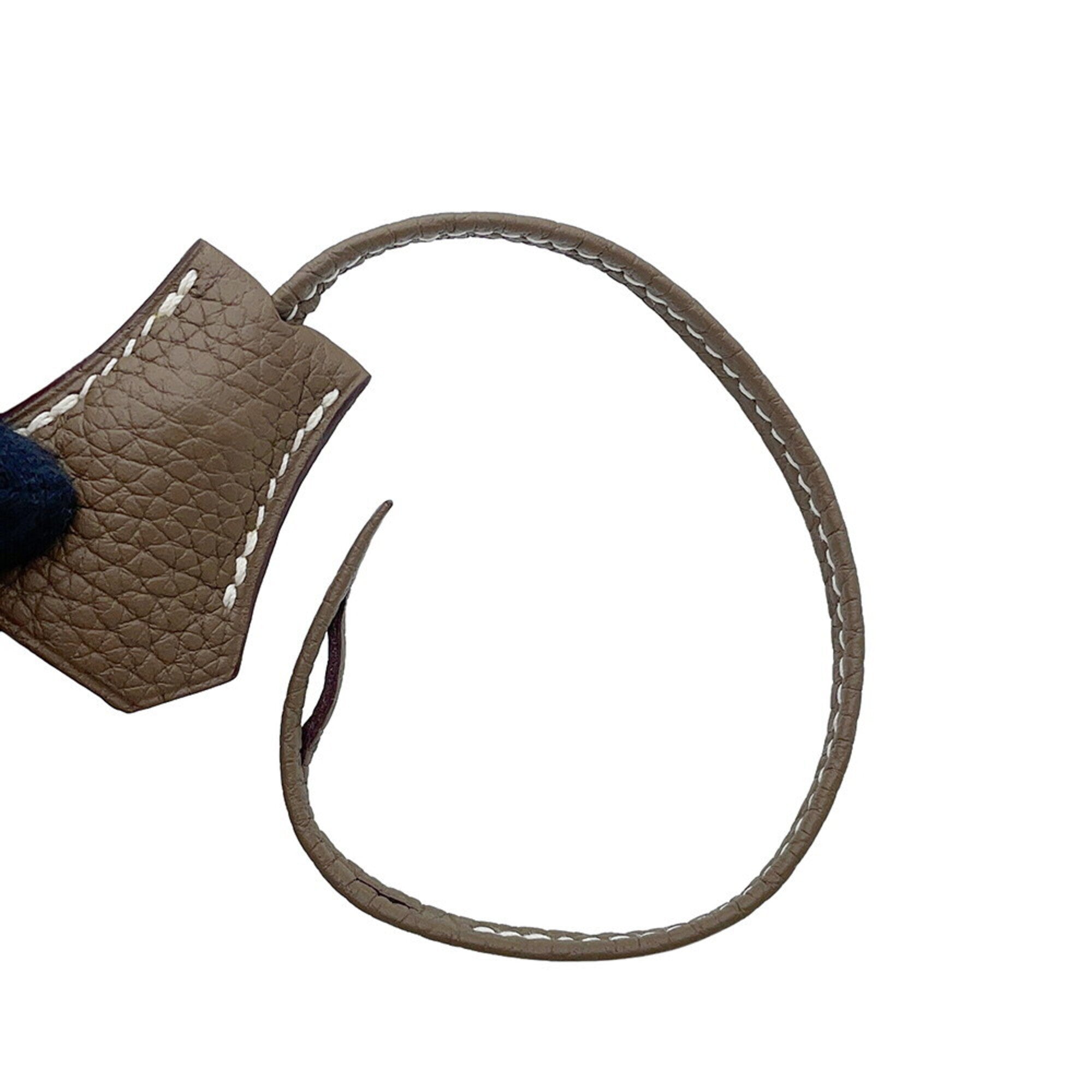 Hermes Etoupe Gray Taurillon Clemence Leather Handbag Shoulder Bag (Pre-Owned)