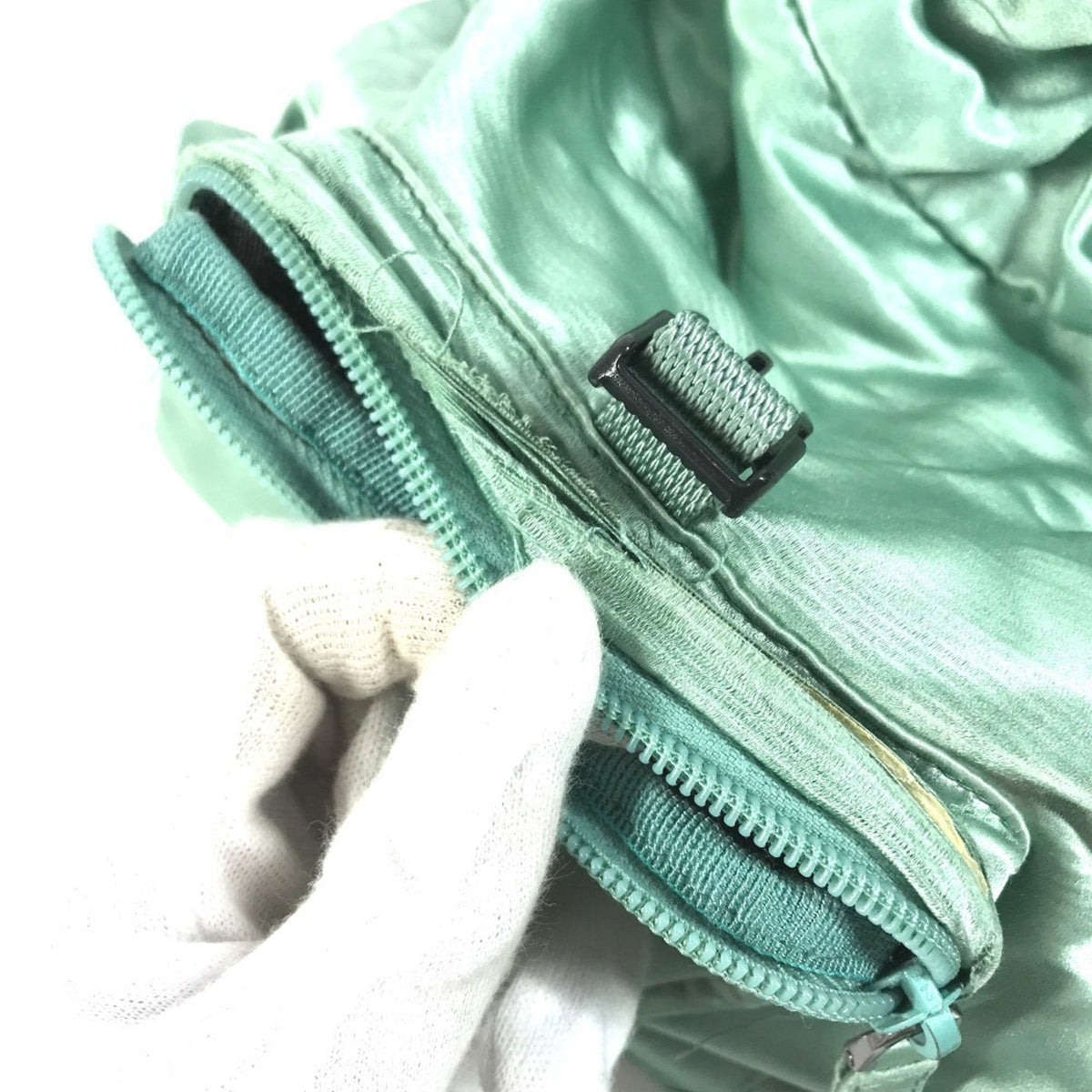 Prada Green Satin Backpack (Pre-Owned)