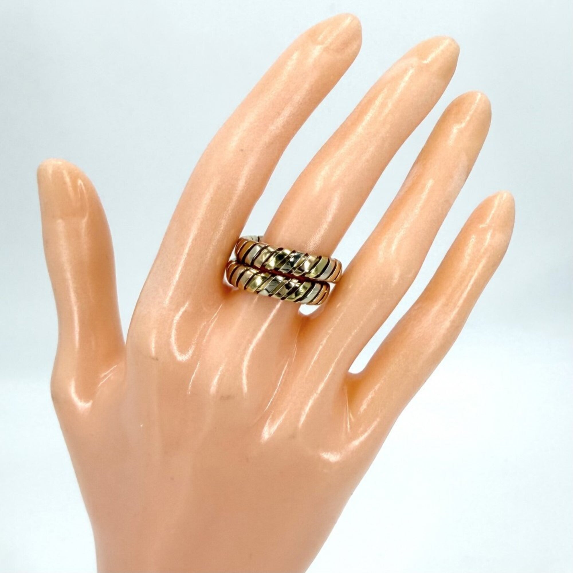 Bvlgari Yellow Gold (18K) Pink Gold (18K) White Gold (18K) Band Ring (Pre-Owned)