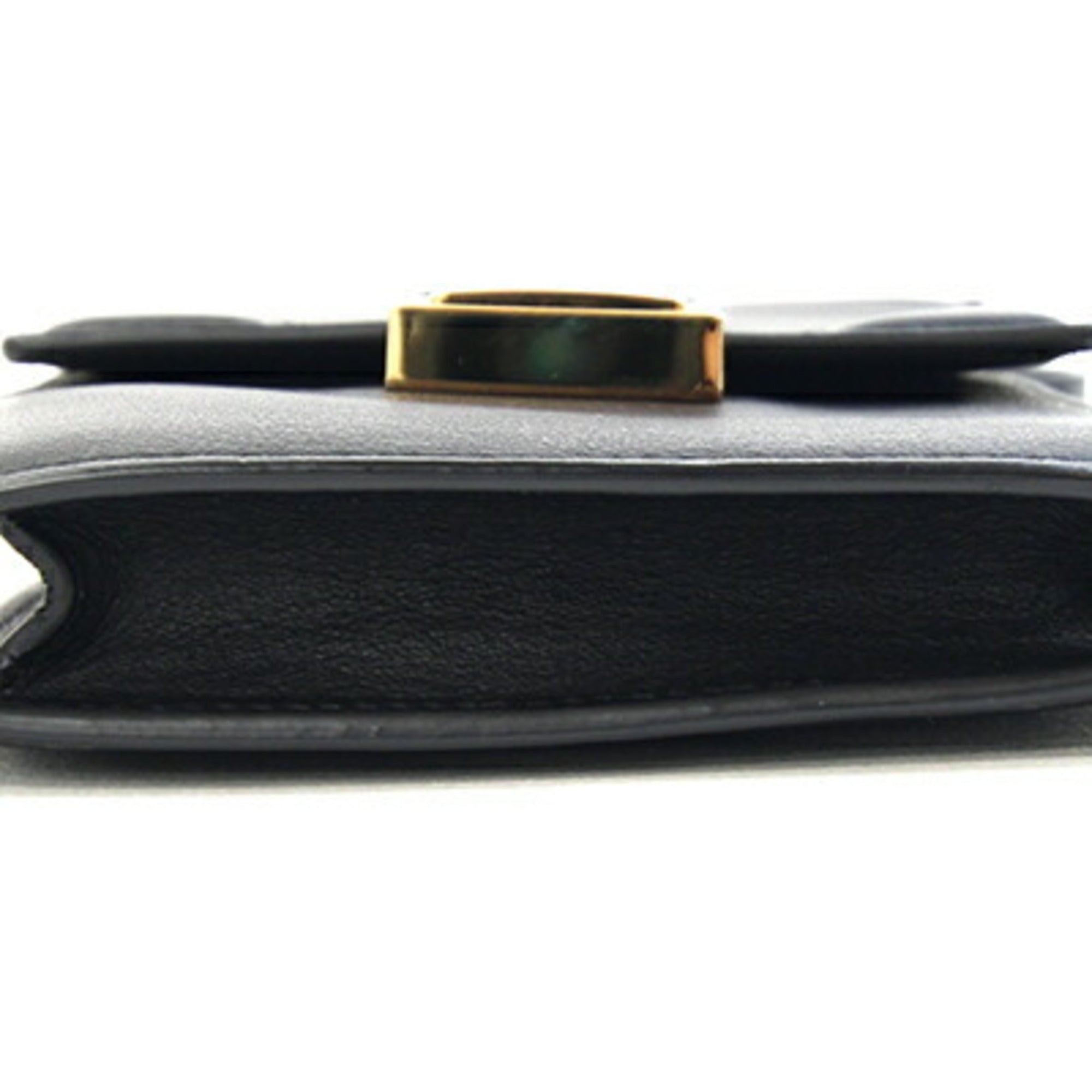 Fendi Black Leather Pochette Shoulder Bag (Pre-Owned)