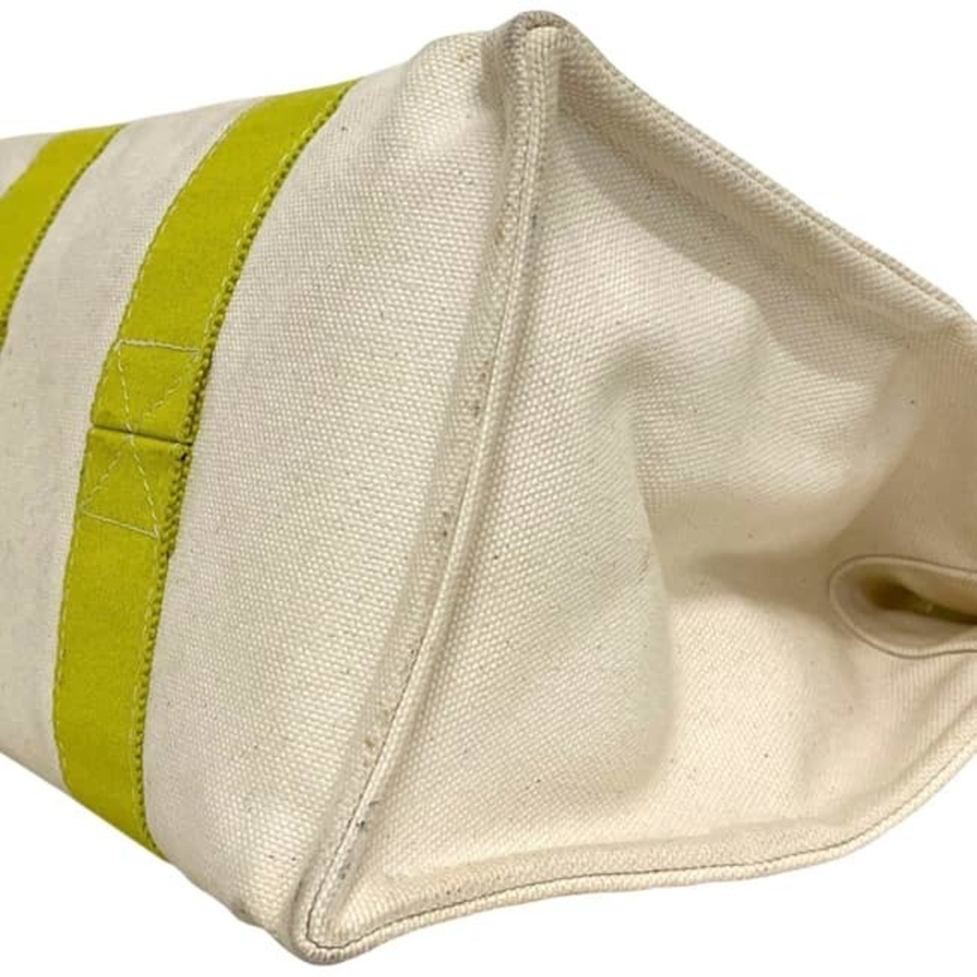 Hermes Bora Bora Green White Canvas Tote Bag (Pre-Owned)