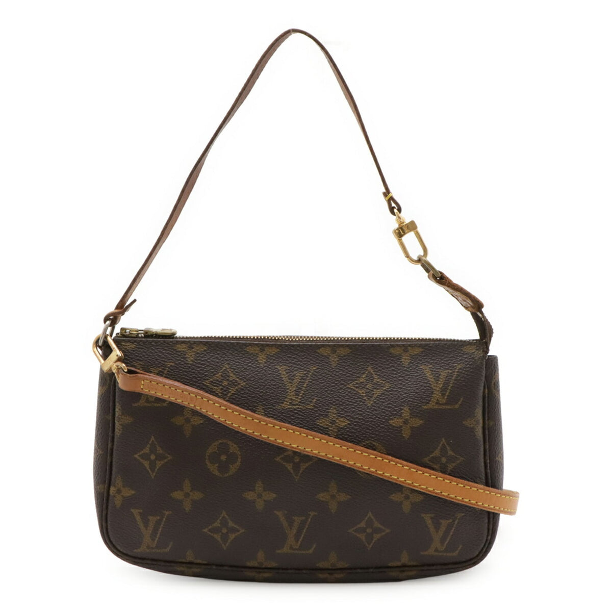 Louis Vuitton Brown Monogram Canvas Pvc Coated Canvas Handbag Pochette Pouch (Pre-Owned)