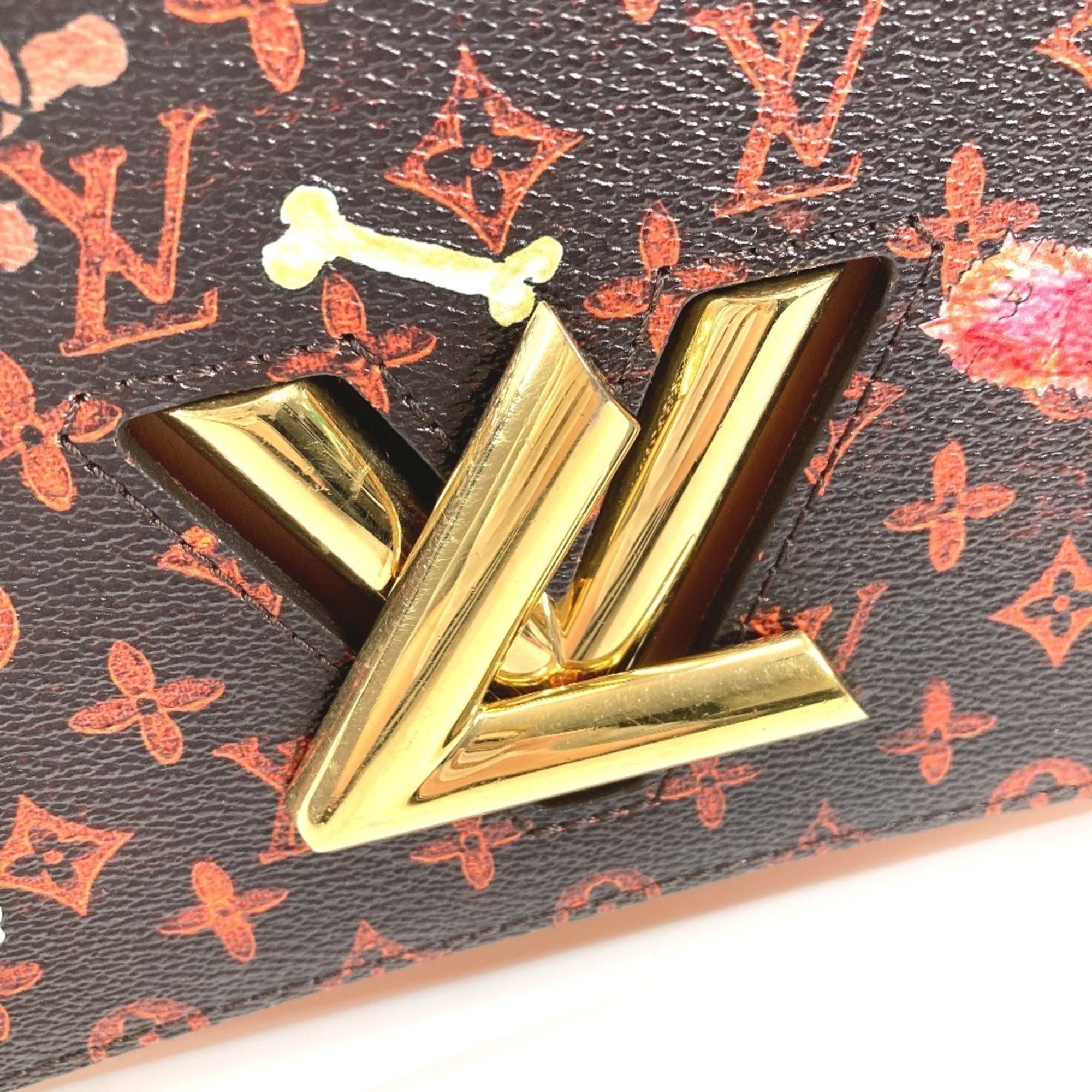 Louis Vuitton Brown Orange Monogram Canvas Shoulder Bag (Pre-Owned)