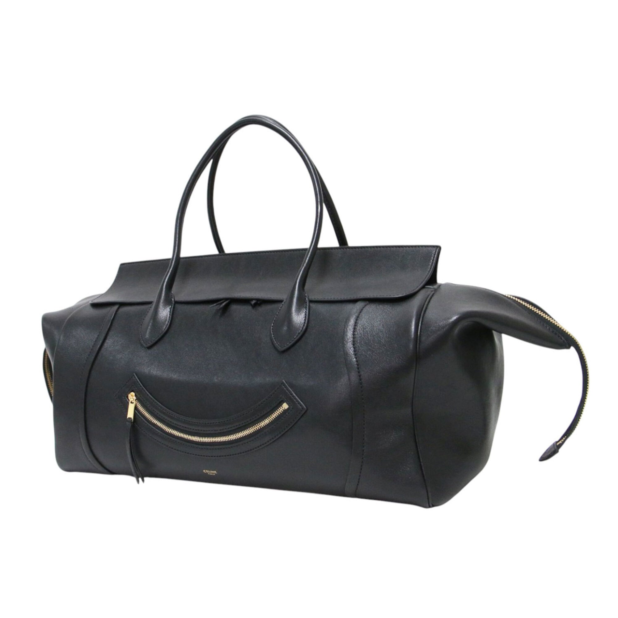 Celine Black Leather Suede Tote Bag (Pre-Owned)
