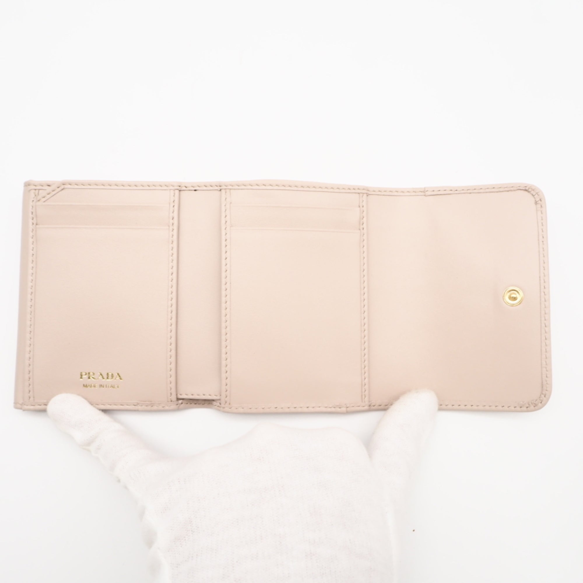 Prada Pink Leather Wallet (Tri-Fold) (Pre-Owned)