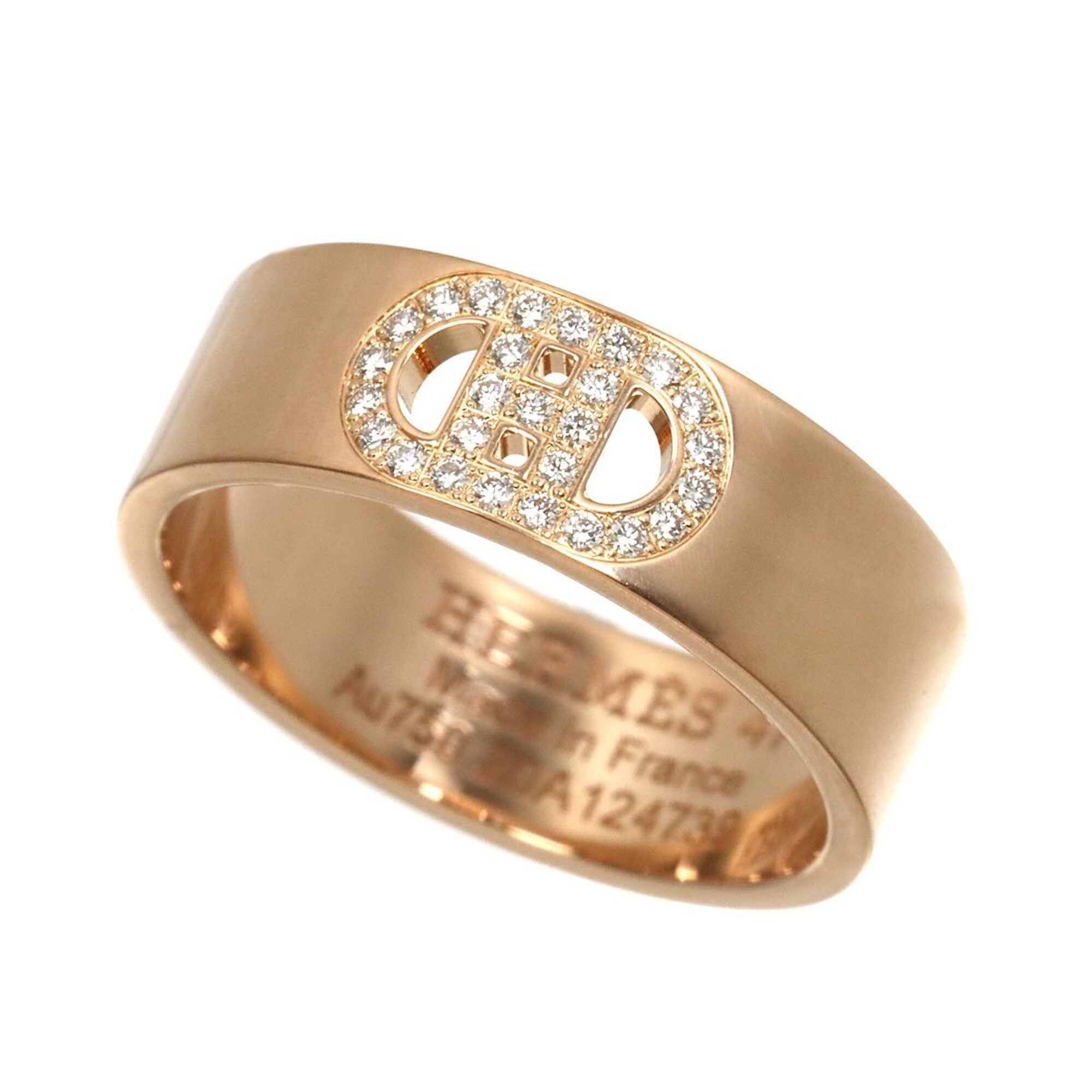 Hermes Pink Gold (18K) Band Ring (Pre-Owned)