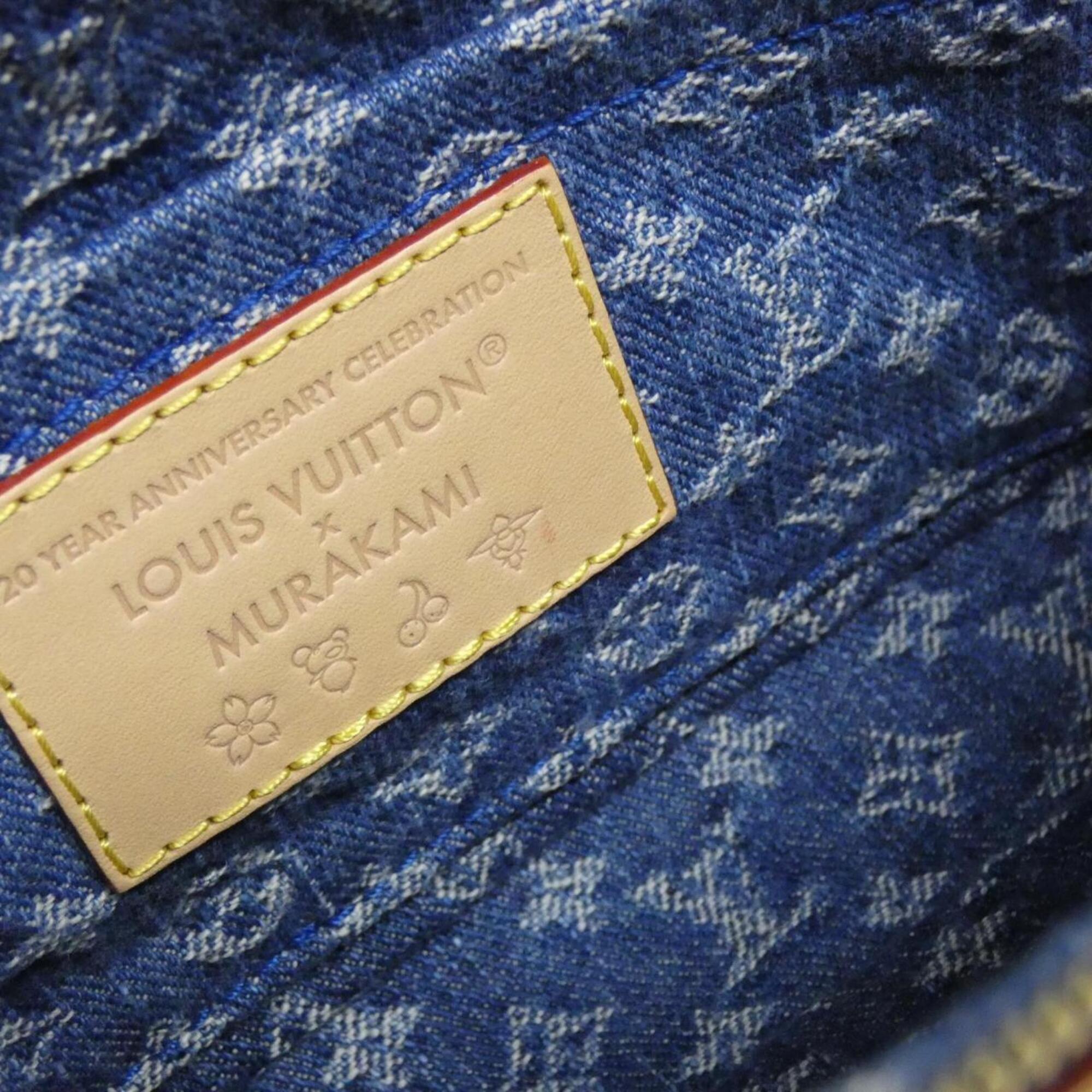Louis Vuitton Blue Denim Canvas Pochette Pouch (Pre-Owned)