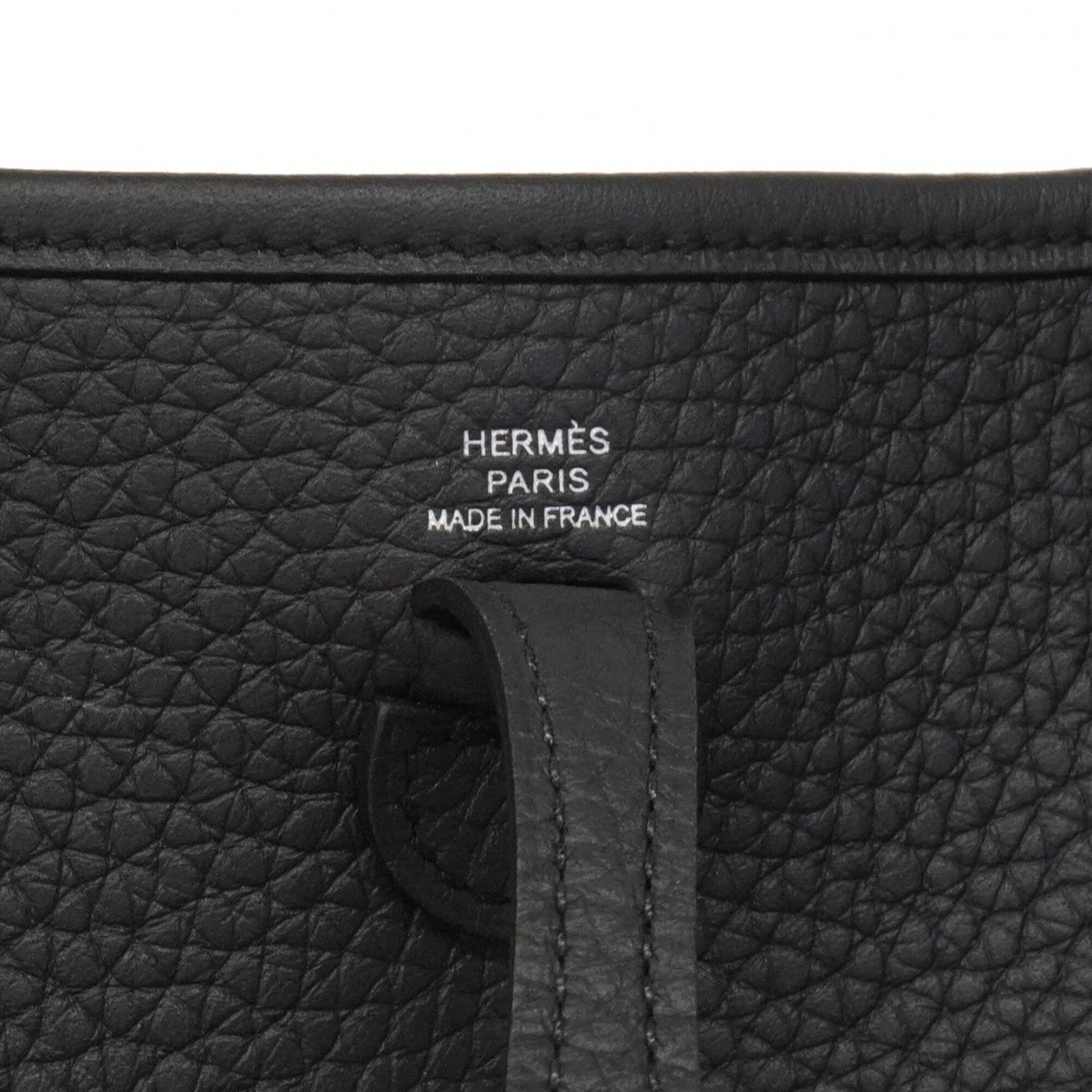 Hermes Black Taurillon Clemence Leather Shoulder Bag (Pre-Owned)