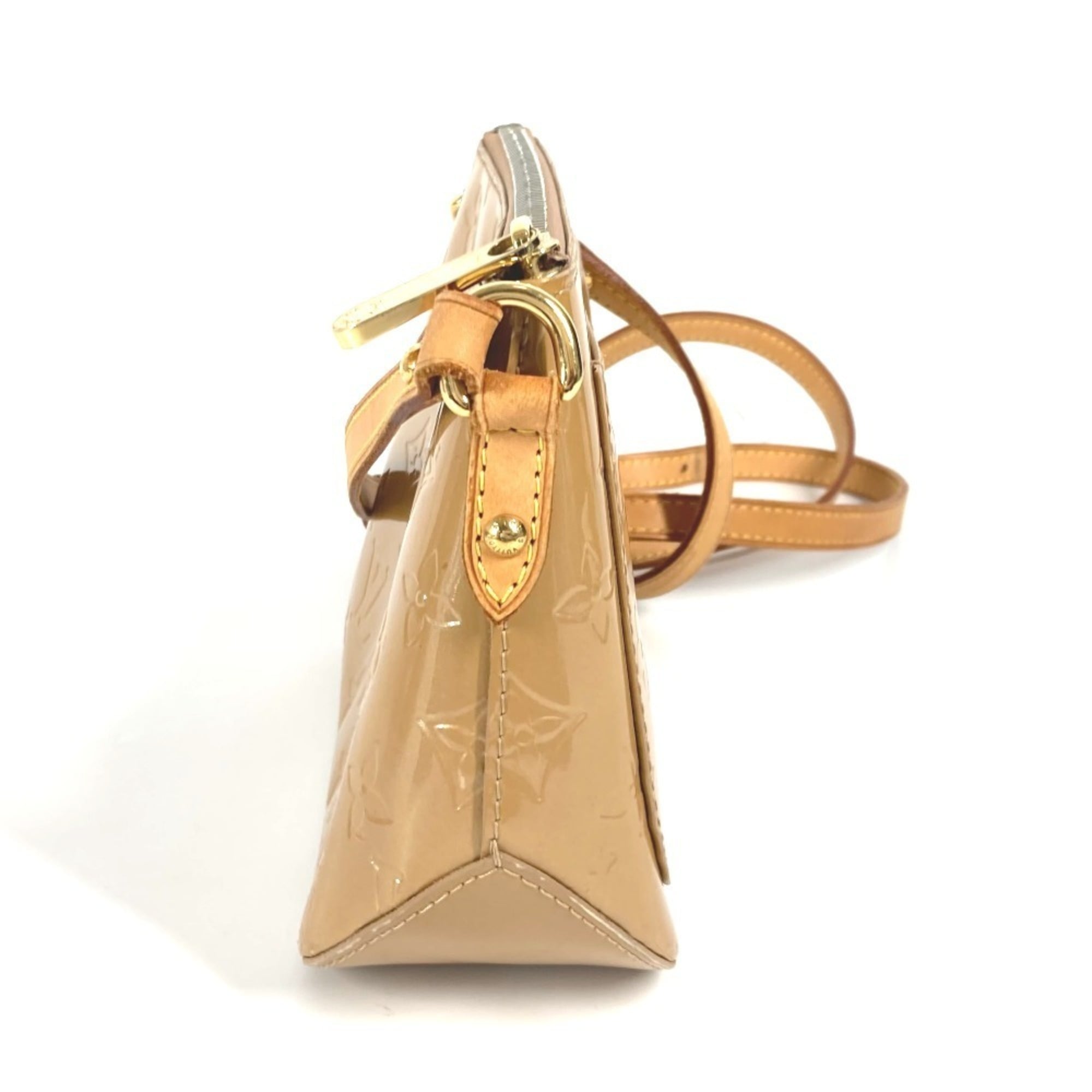 Louis Vuitton Monogram Vernis Beige Noisette Monogram Vernis Pochette Shoulder Bag (Pre-Owned)