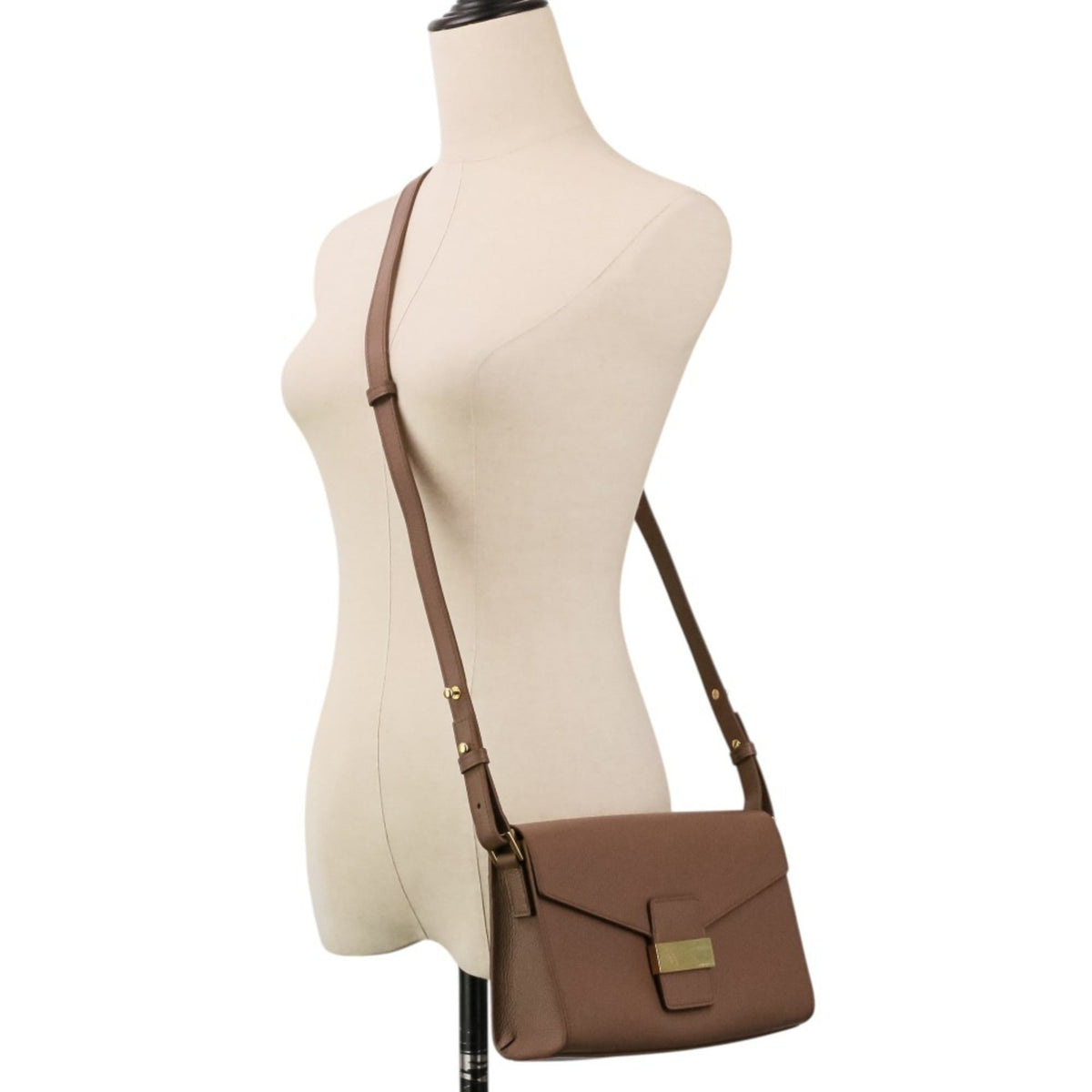Sergio Rossi Brown Messenger Bag Shoulder Bag (Pre-Owned)