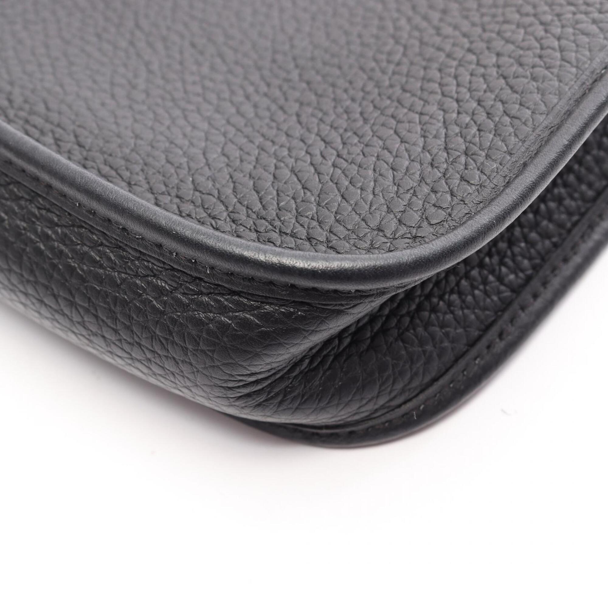 Hermes Black Taurillon Clemence Leather Shoulder Bag (Pre-Owned)