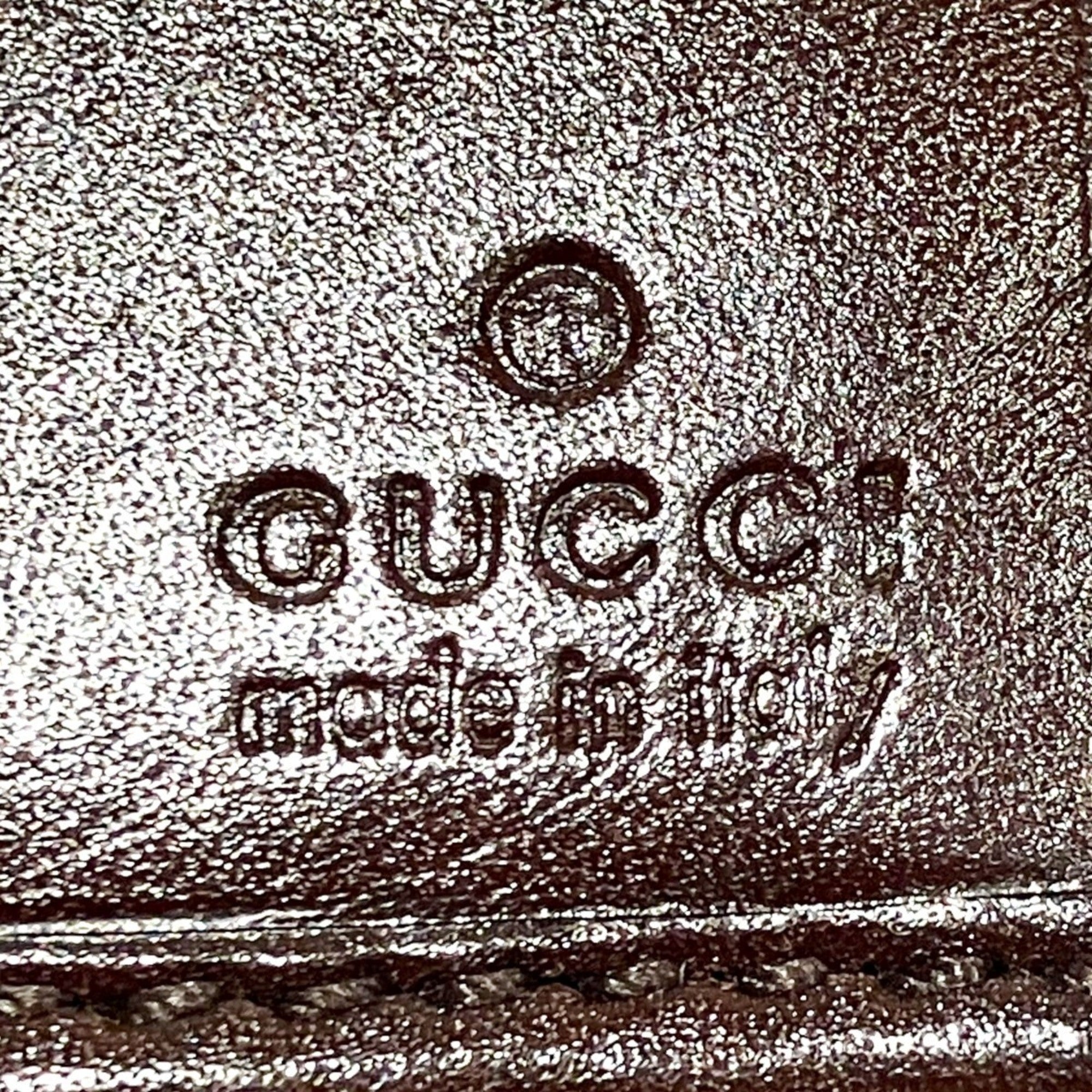 Gucci Guccissima Brown Leather Long Wallet (Bi-Fold) (Pre-Owned)